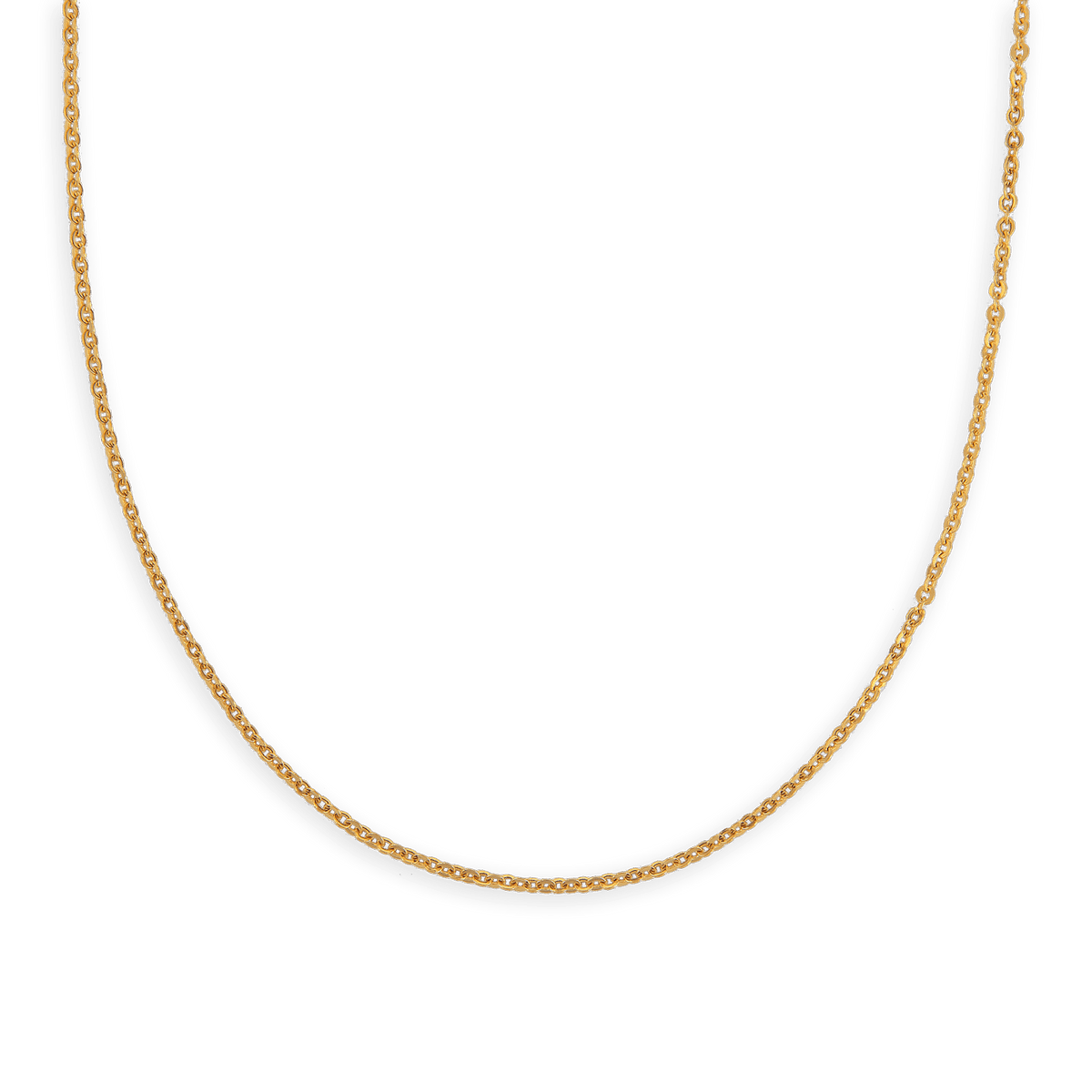 Collier chaîne or maille forçat miroir allégé