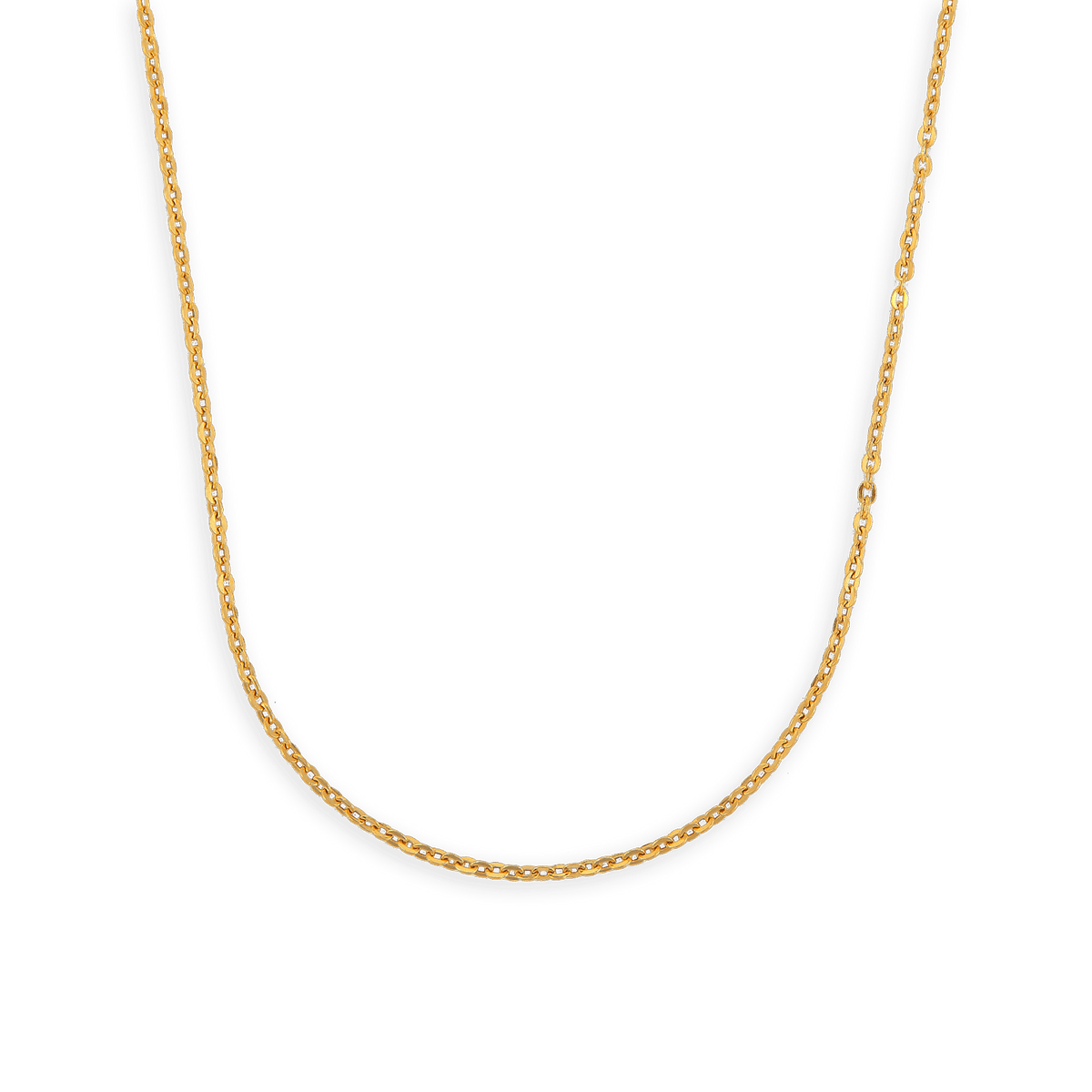 Collier chaîne or maille forçat miroir allégé