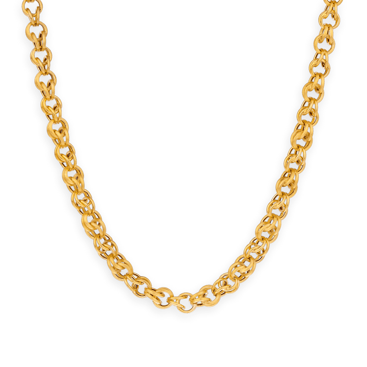 Collier chaîne or maille forçat diamanté allégé