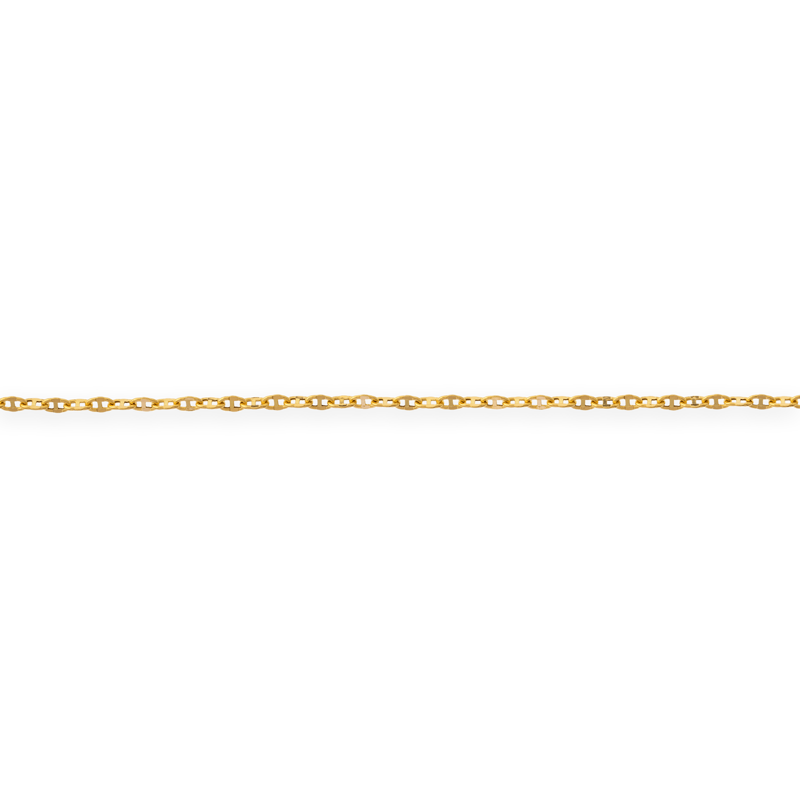 Collier chaîne or maille forçat diamanté creux