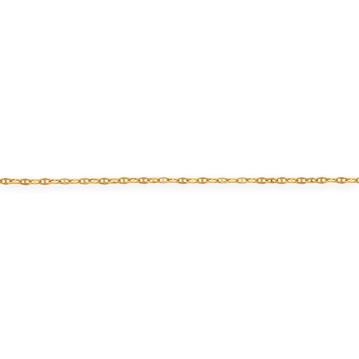 Collier Chaîne Or 750 Maille Marine Diamanté Creux 2.2mm 45cm