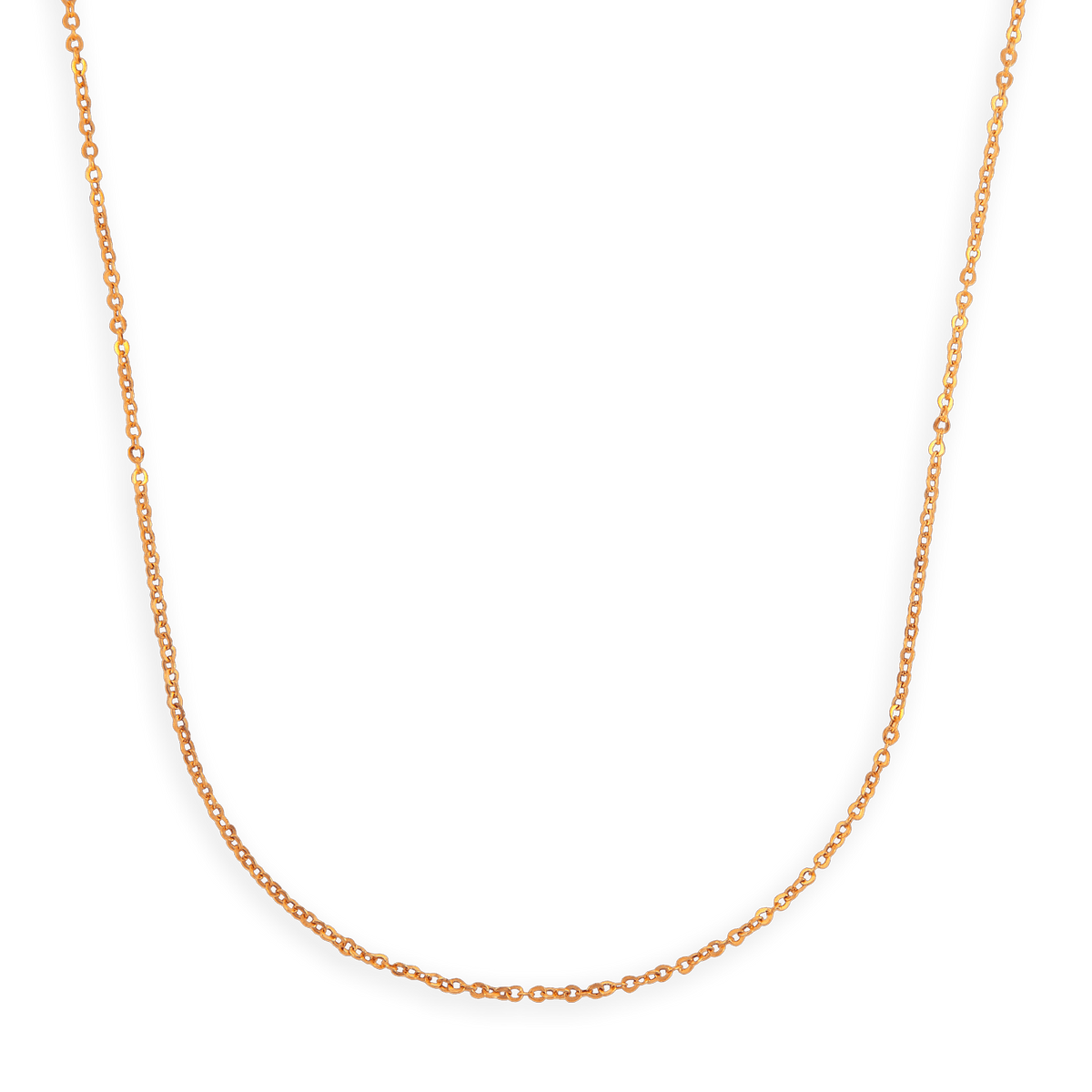 Collier Chaîne Or 750 Maille Corde Creux 1.6mm 50cm