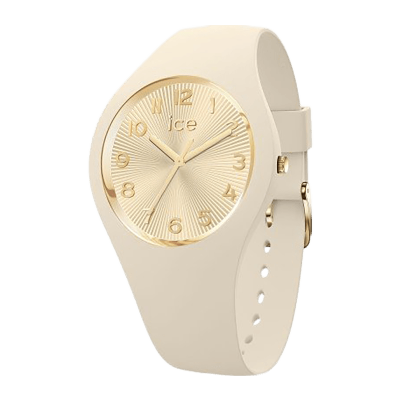Montre Femme Ice-Watch ICE Champagne Almond Skin Silicone Beige/Doré – 025251