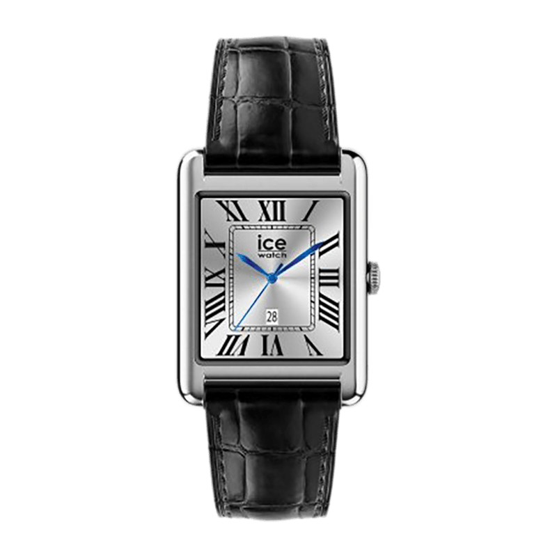Montre Connectée Ice-Watch ICE Smart TK 2.0 Argent, bracelet cuir croco noir – 025380