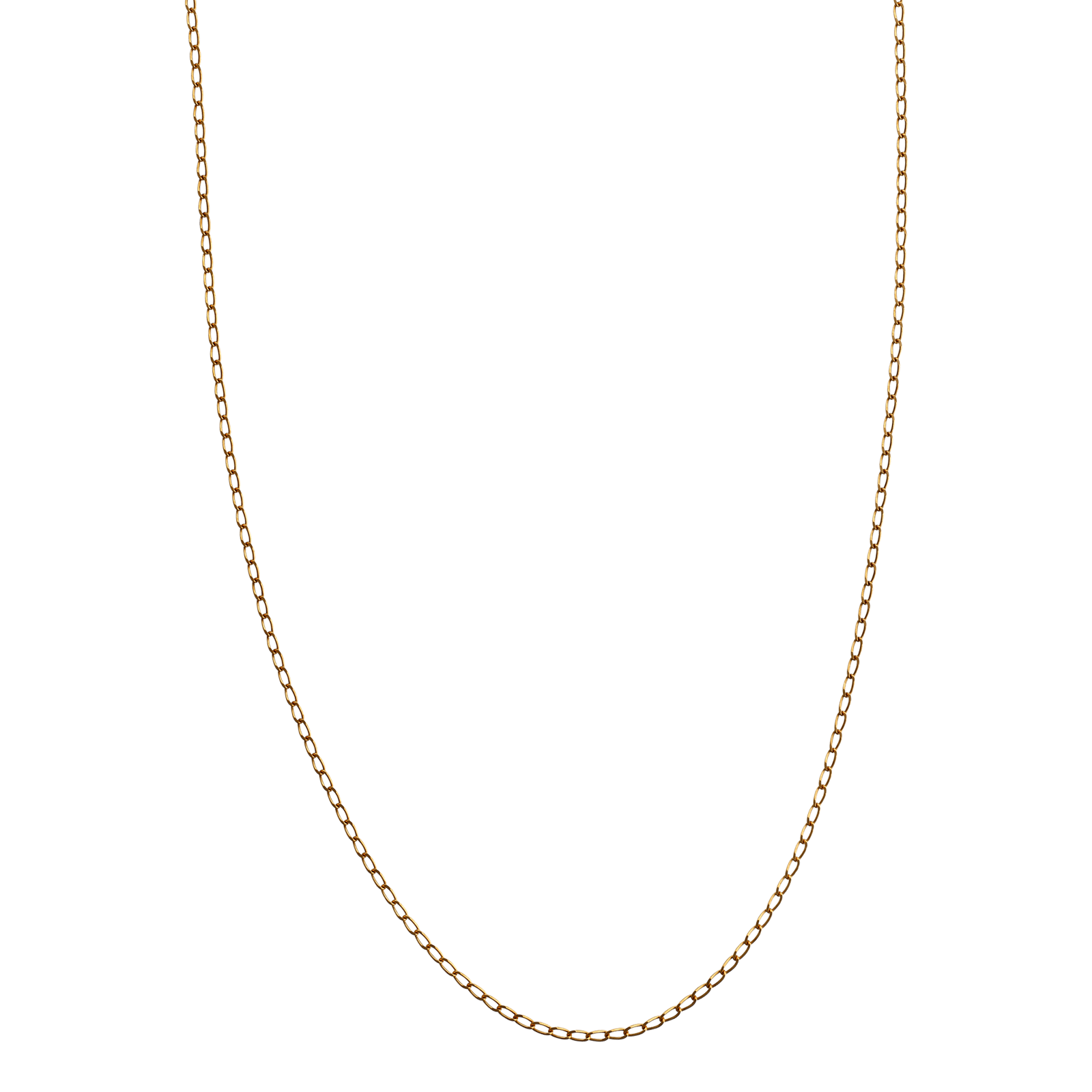 Collier Gourmette chevalière limée 1,4 millimètres 45 centimètres