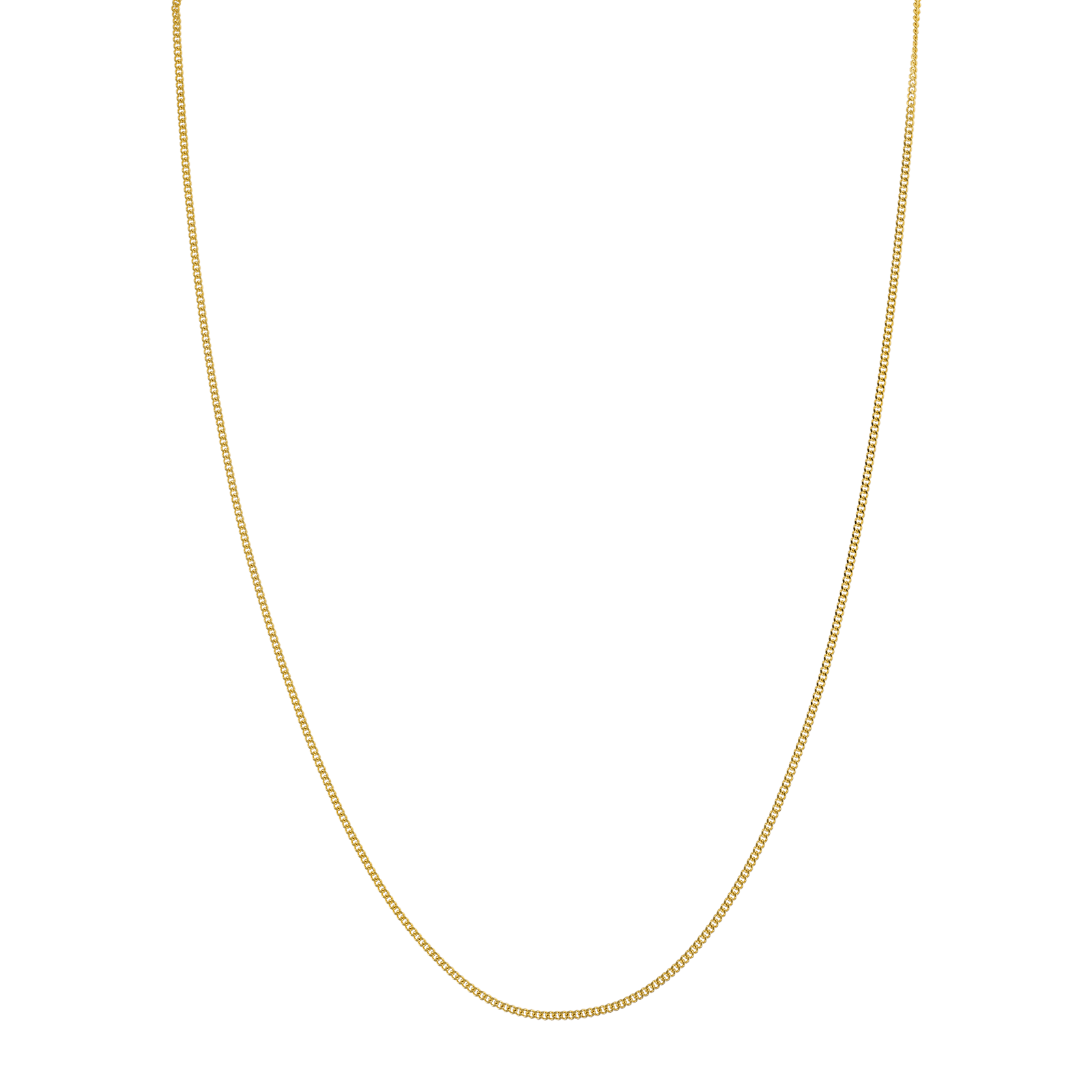 Collier gourmette Diamanté 1.0 millimètre 45 centimètres