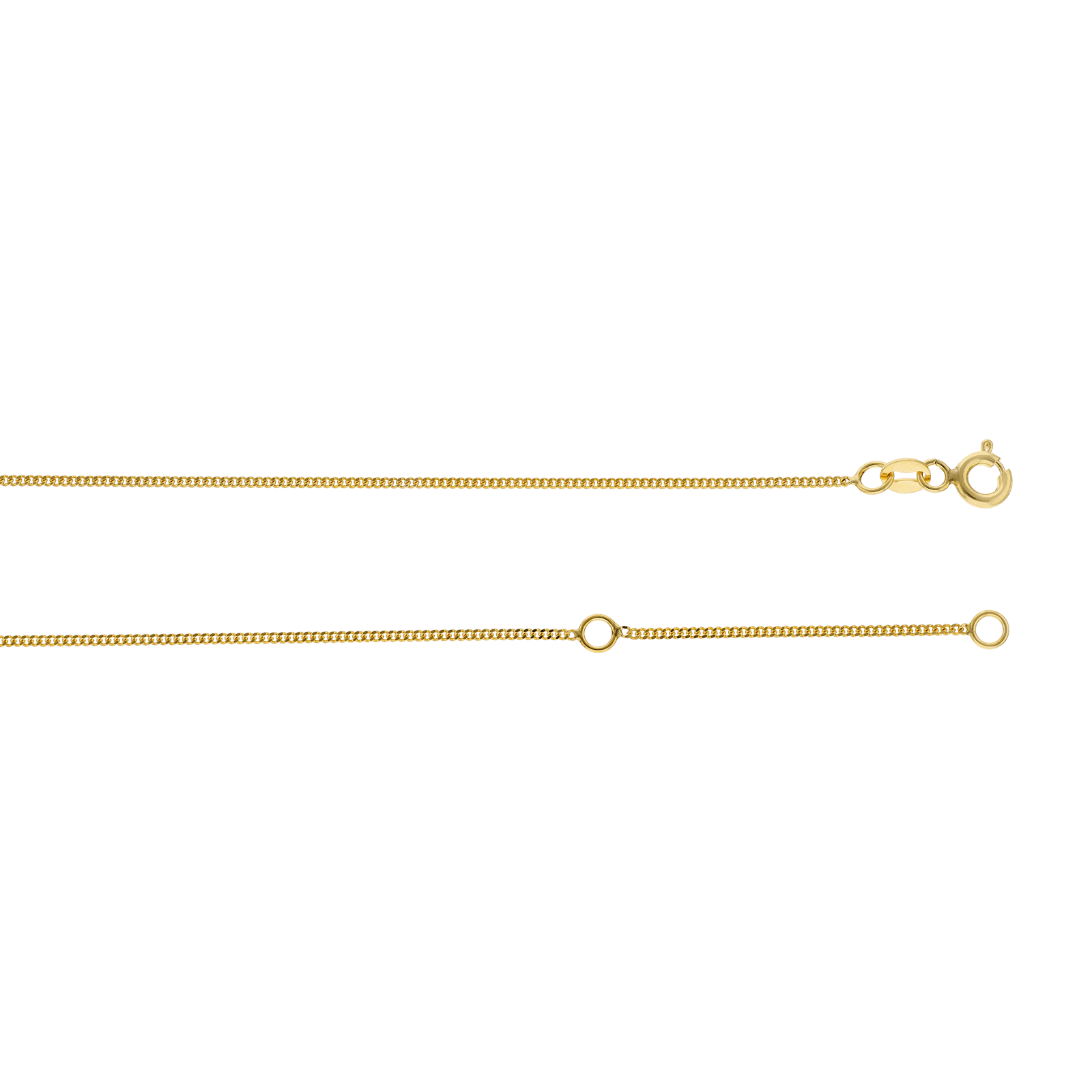 Collier gourmette Diamanté 1.0 millimètre 45 centimètres