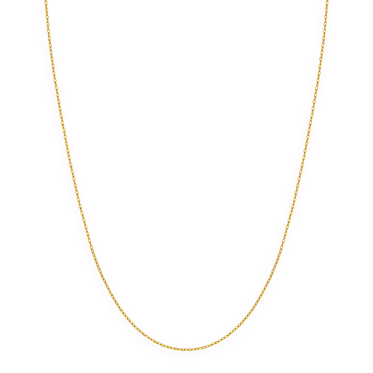Collier Chaîne Or 375 Maille Forçat Miroir 0.9mm 40cm