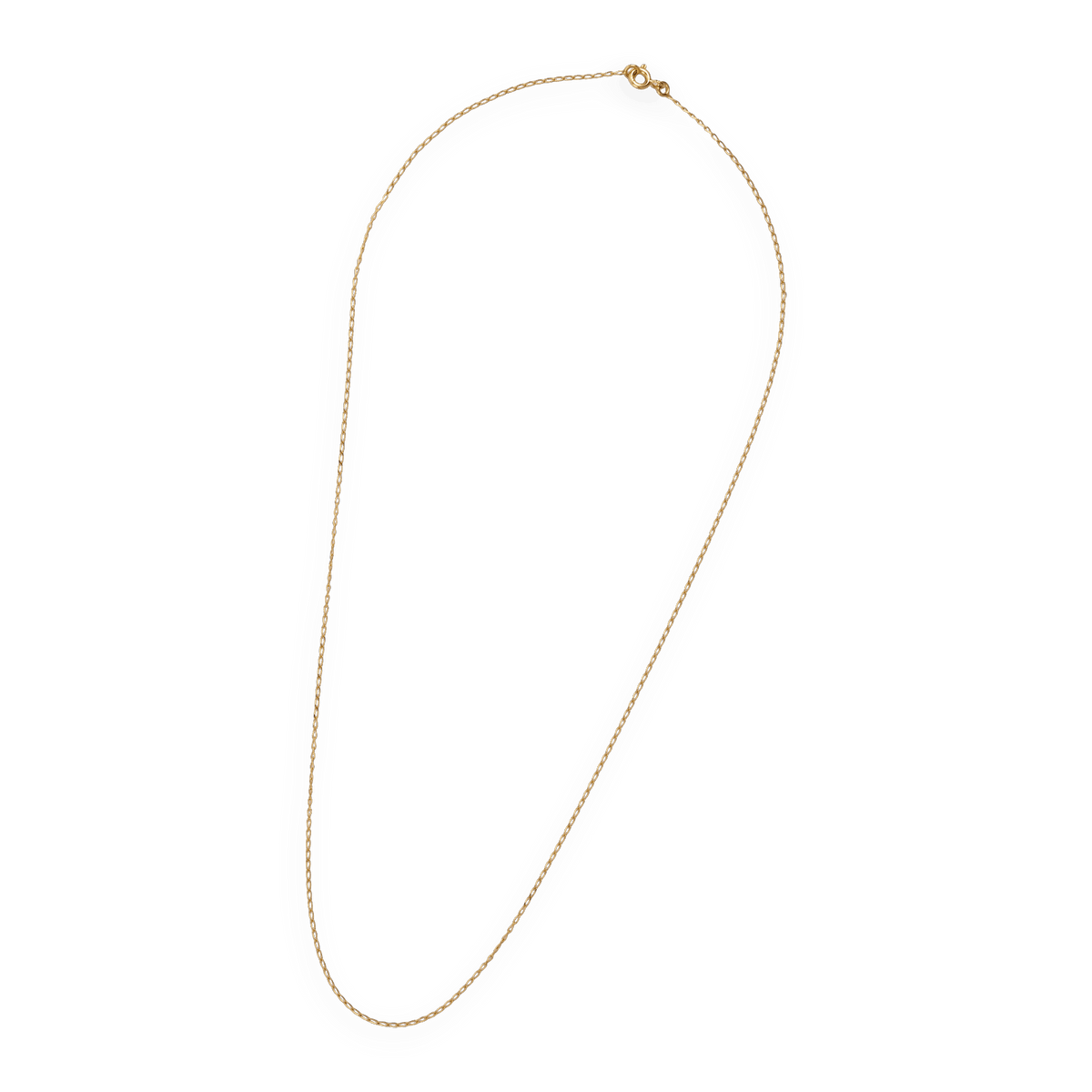 Collier Chaîne Or 375 Maille Cheval 1mm 50cm