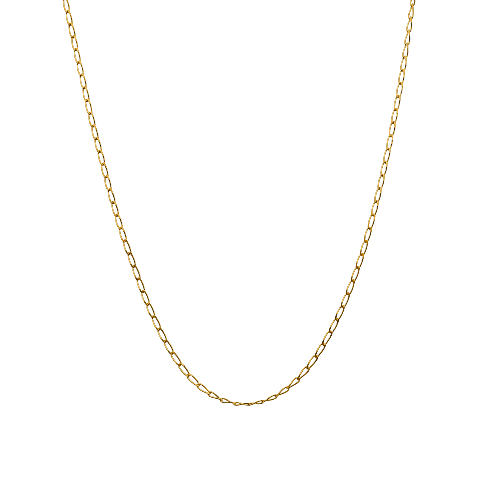 Collier Gourmette chevalière limée 1,4 millimètres 60 centimètres