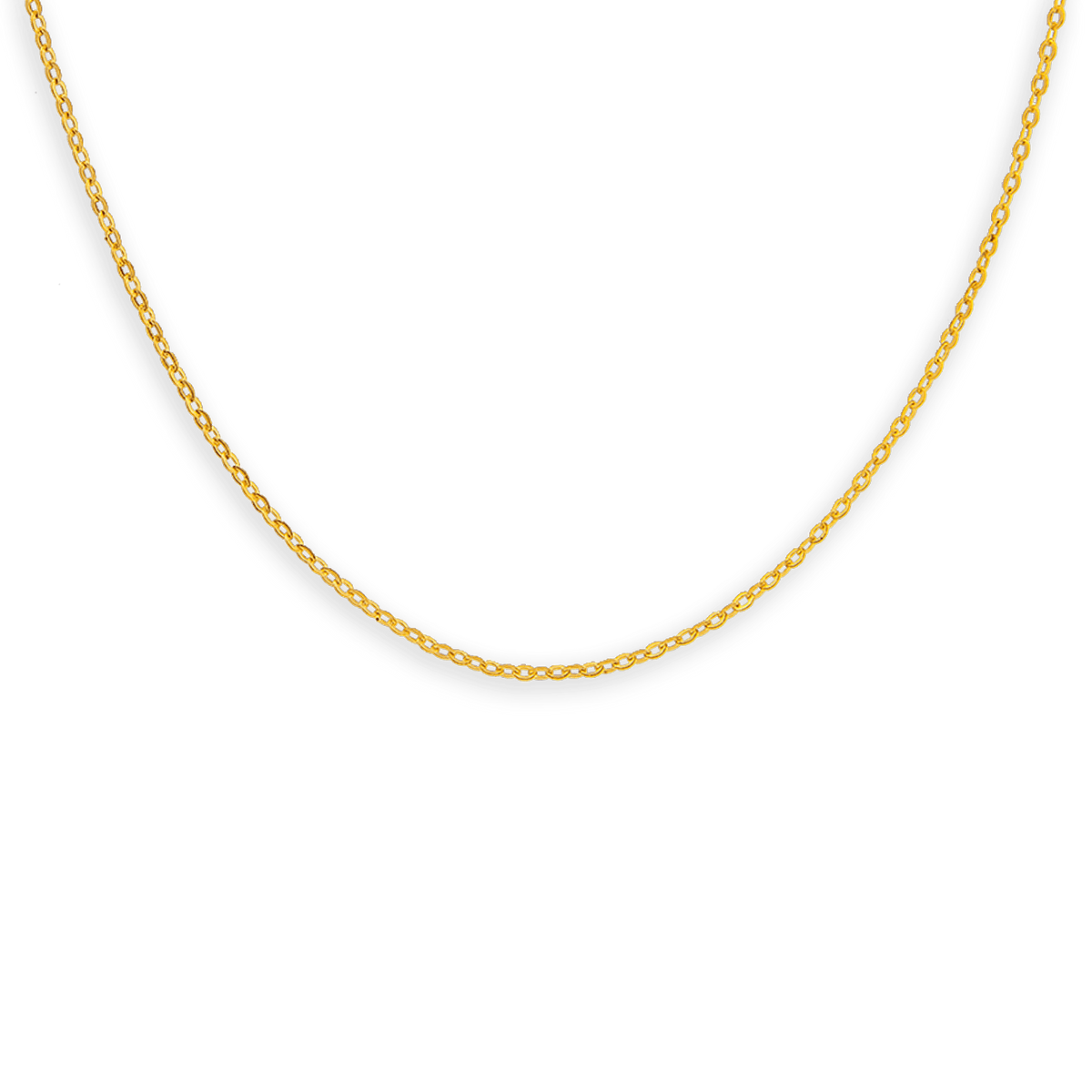 Collier Chaîne Or 375 Maille Forçat Miroir 1.2mm 45cm