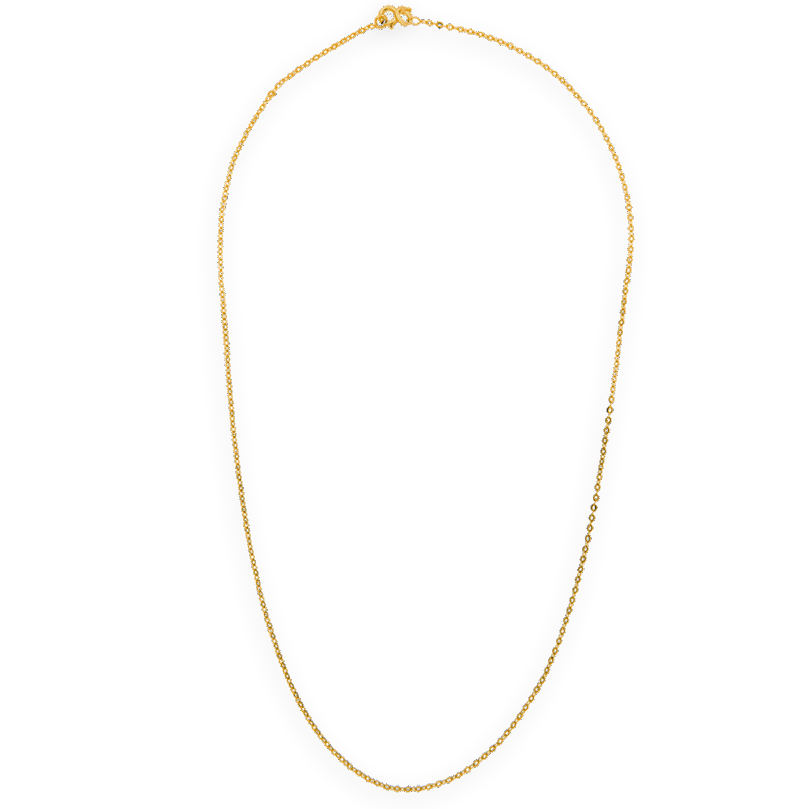 Collier chaîne or maille forçat creux