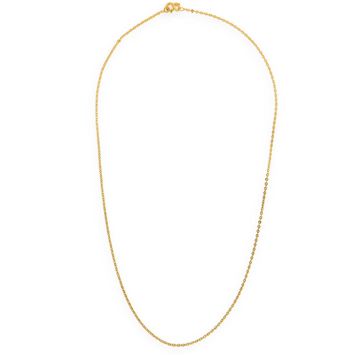 Collier Chaîne Or 375 Maille Forçat Miroir 1.2mm 45cm