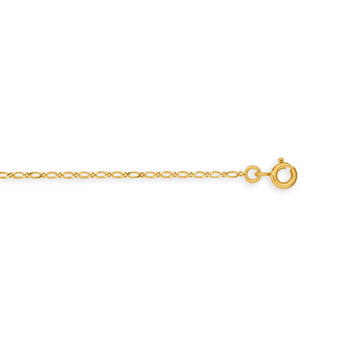 Collier Chaîne Or 375 Maille Cheval Alterné Diamanté 0.8mm 45cm