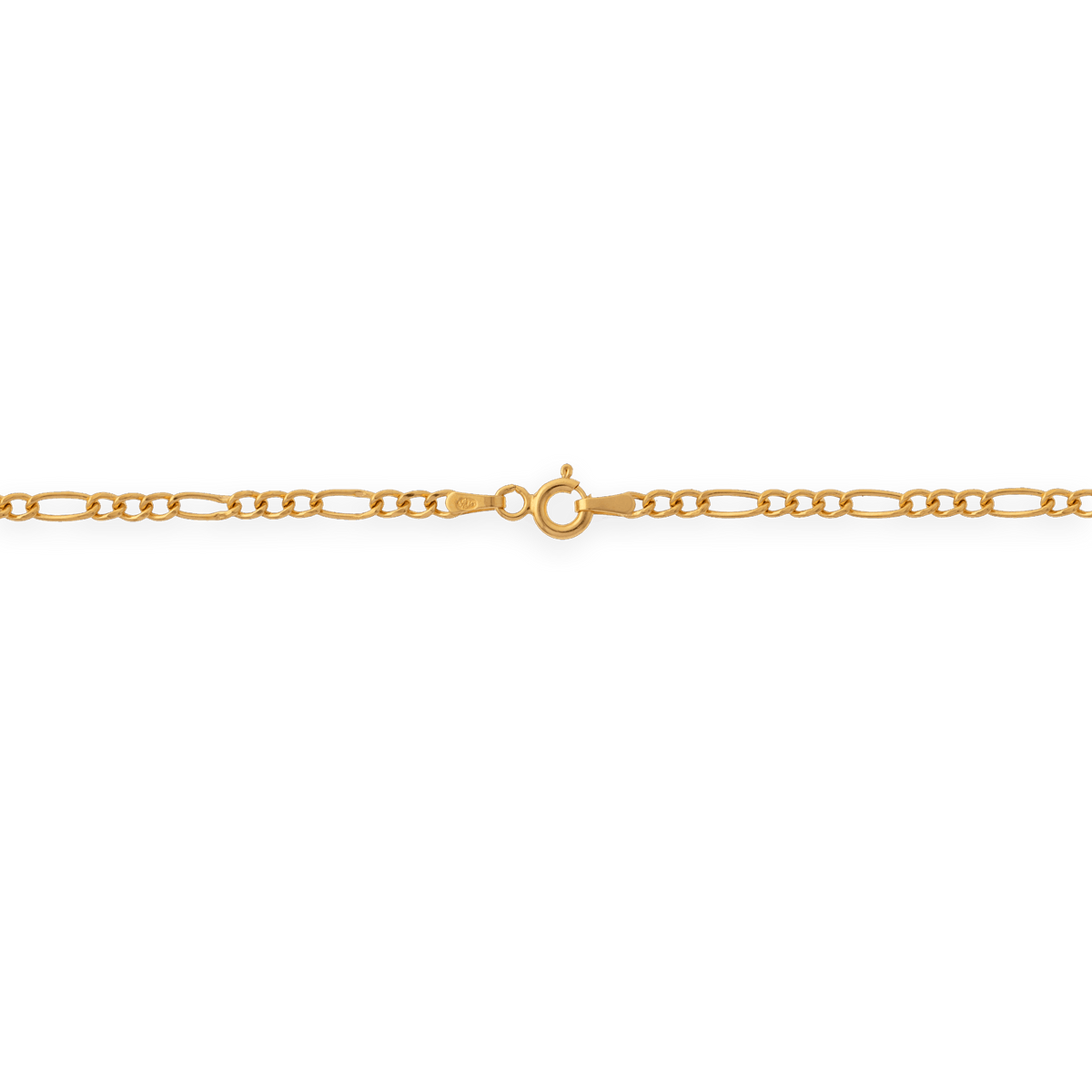 Collier Chaîne Or 375 Maille Cheval Alterné 1.3 Creux 2.4mm 60cm