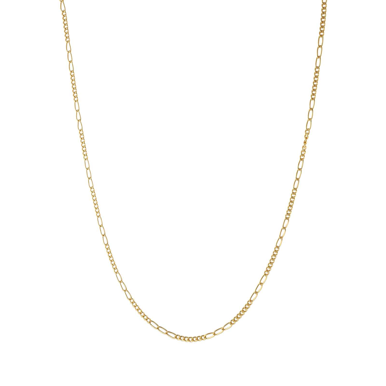 Collier gourmette cheval 70cm or375