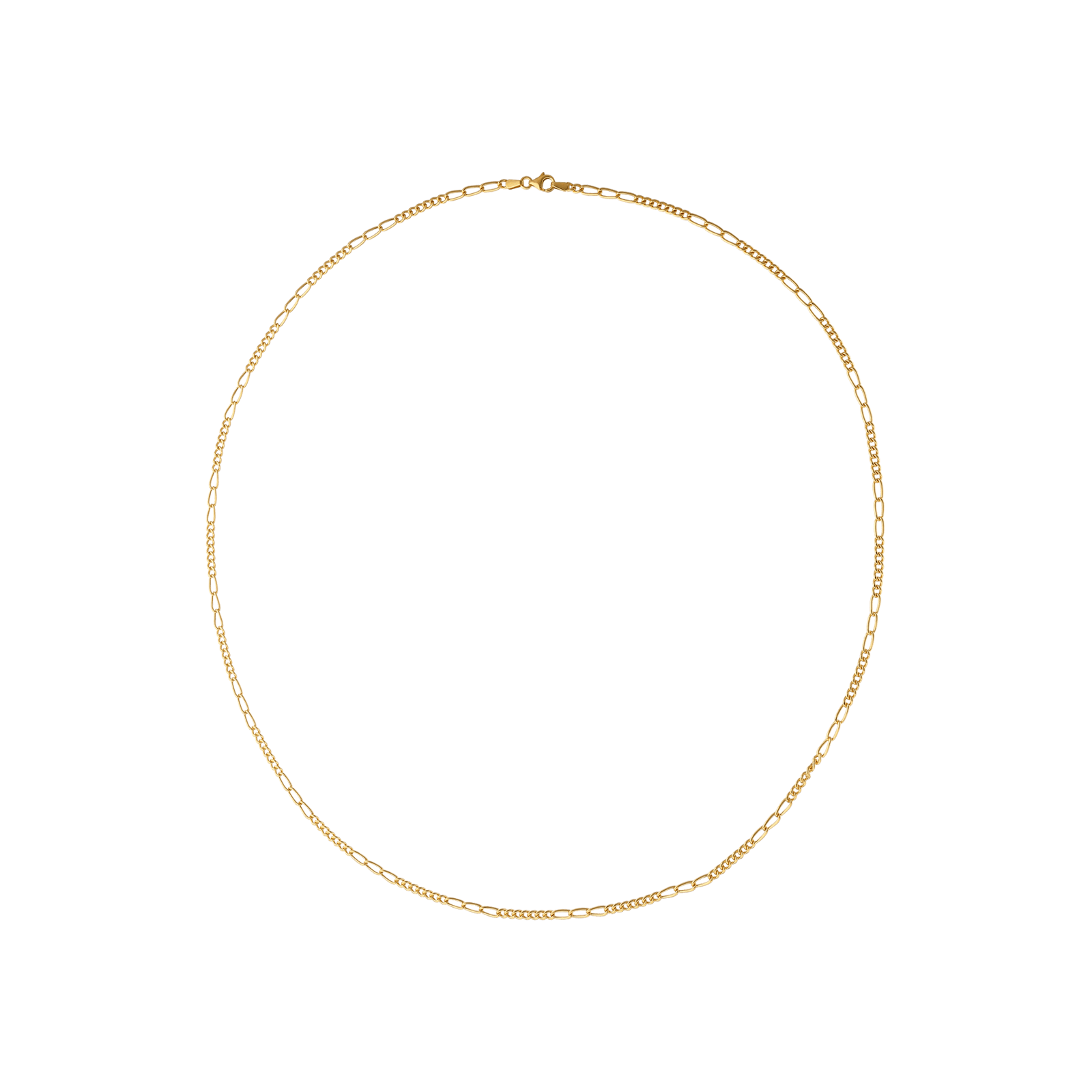 Collier gourmette cheval 70cm or375