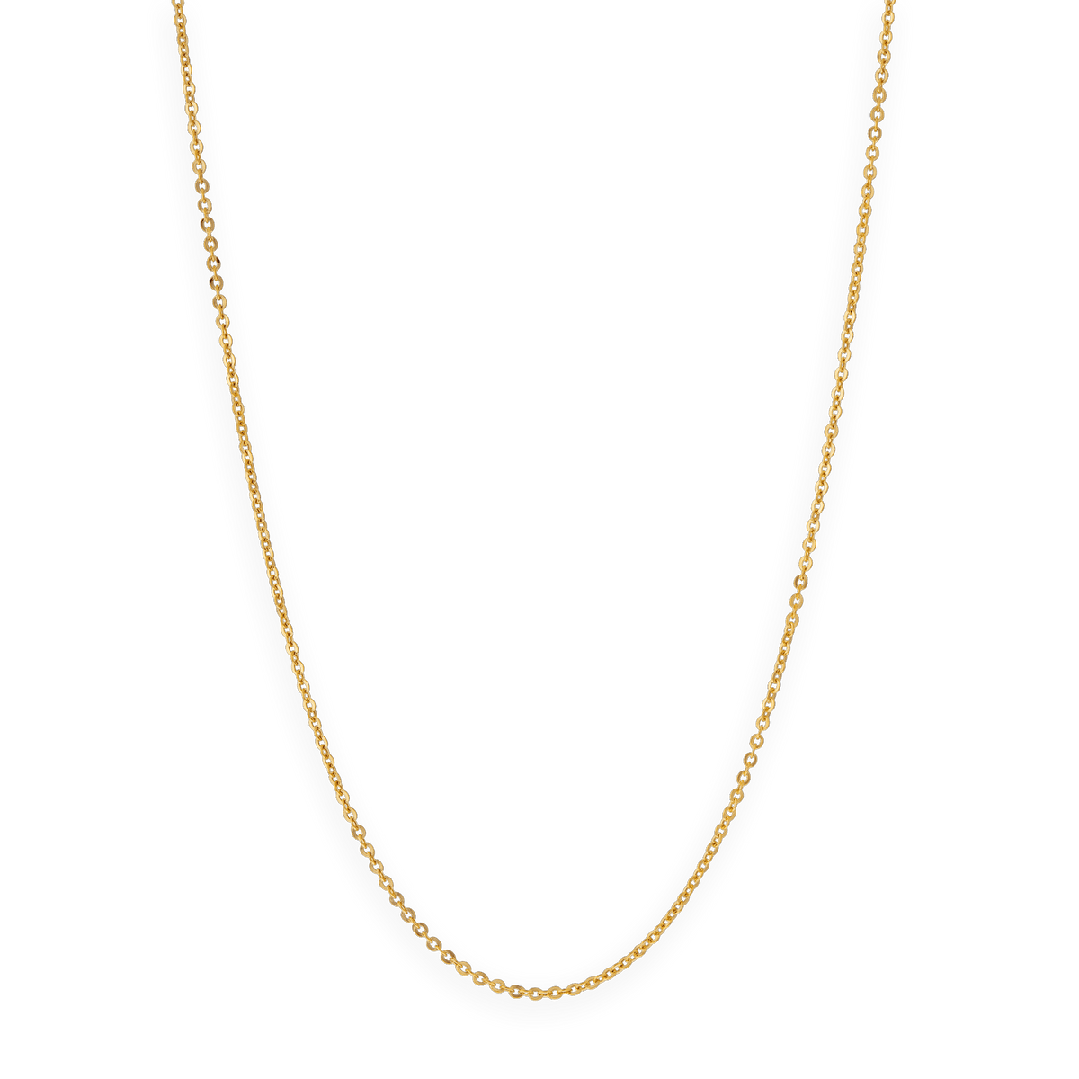 Collier Chaîne Or 375 Maille Forçat Miroir Creux 1.5mm 45cm
