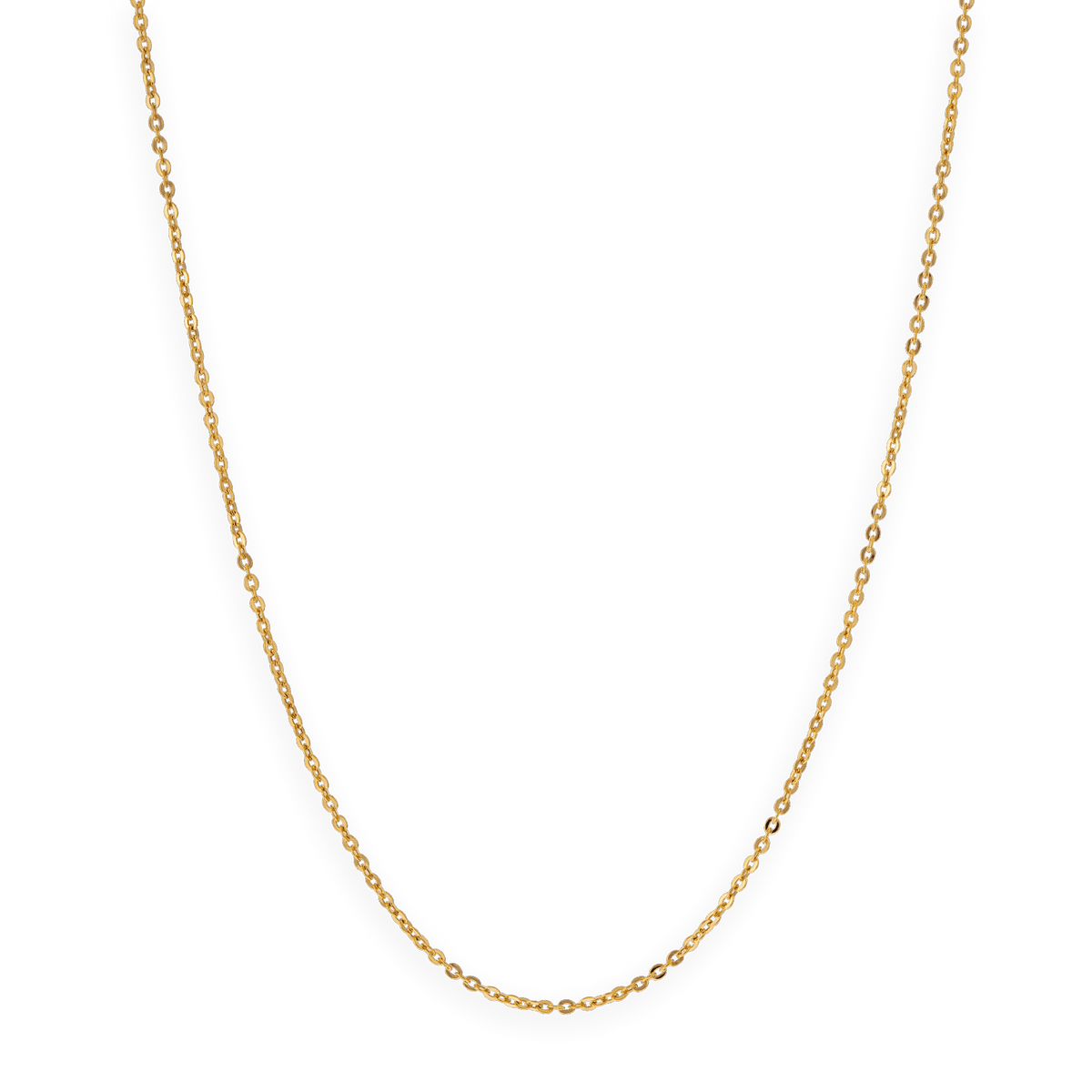 Collier Chaîne Or 375 Maille Forçat Miroir Creux 2mm 45cm
