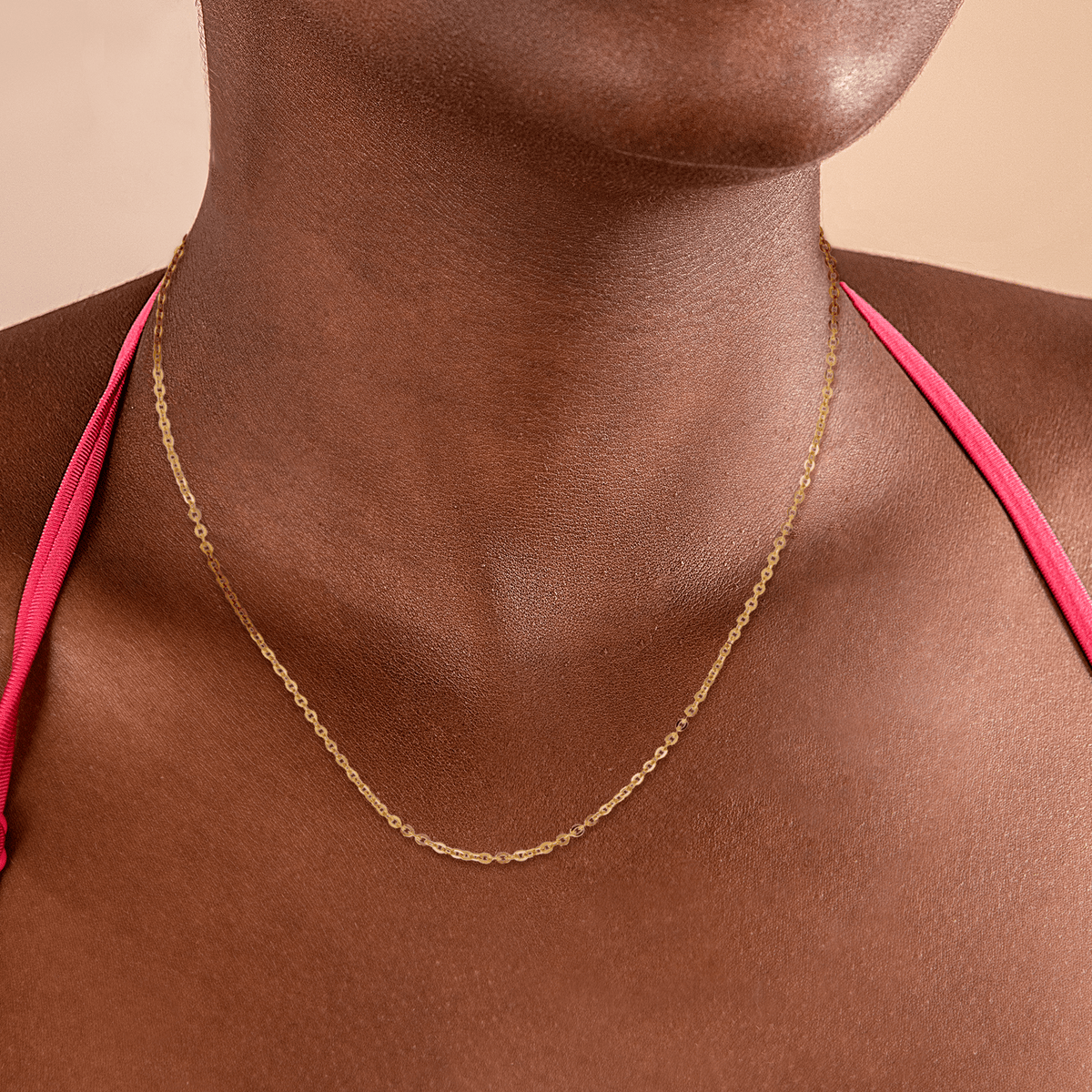 Collier Chaîne Or 375 Maille Forçat Miroir Creux 2mm 45cm