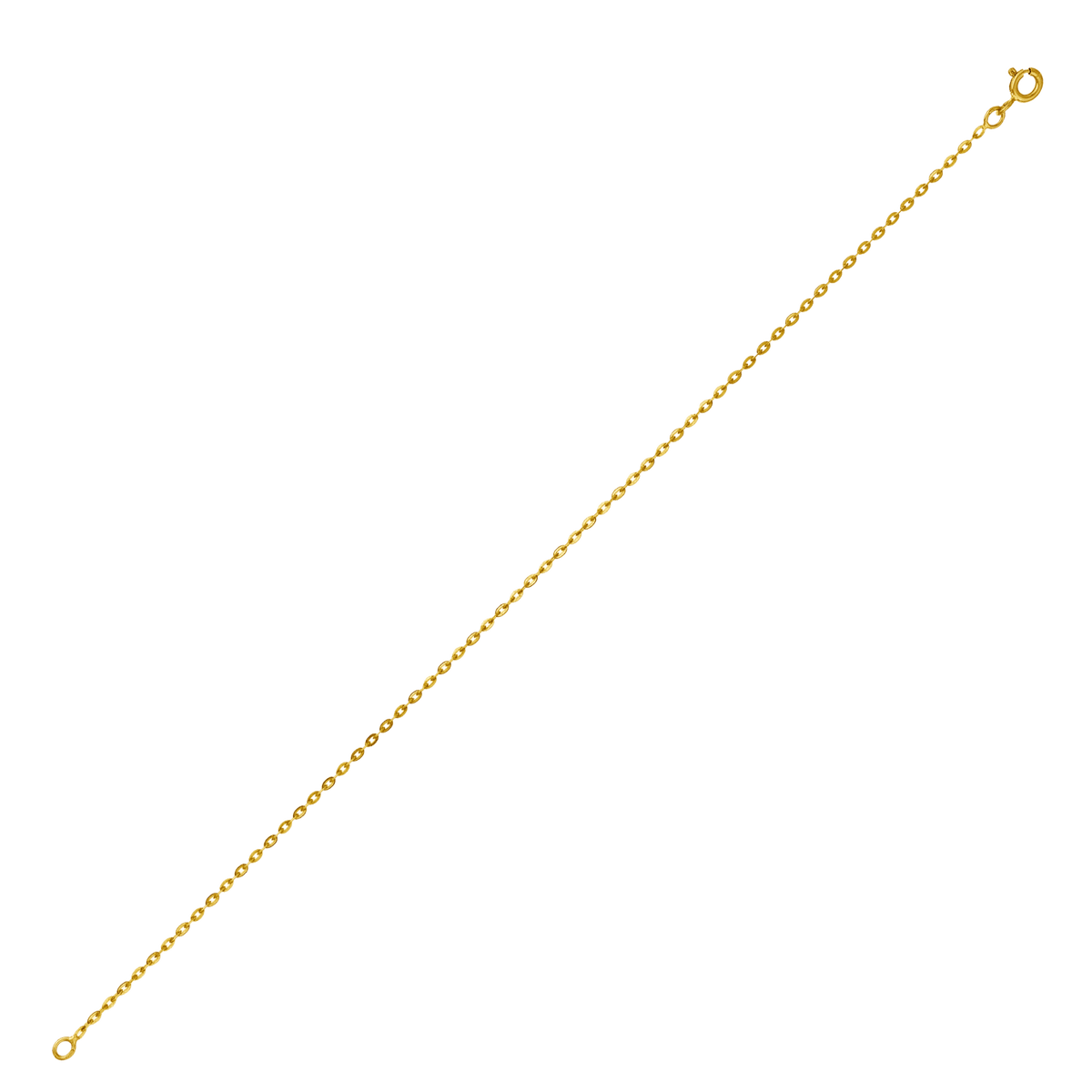 Chaîne Cheville Or 375 27cm Maille Forçat Miroir 1.5mm