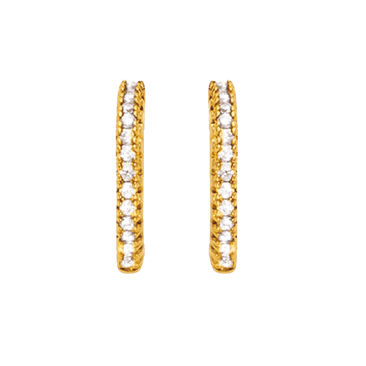 Bague D'oreille Plaqué Or Zirconium