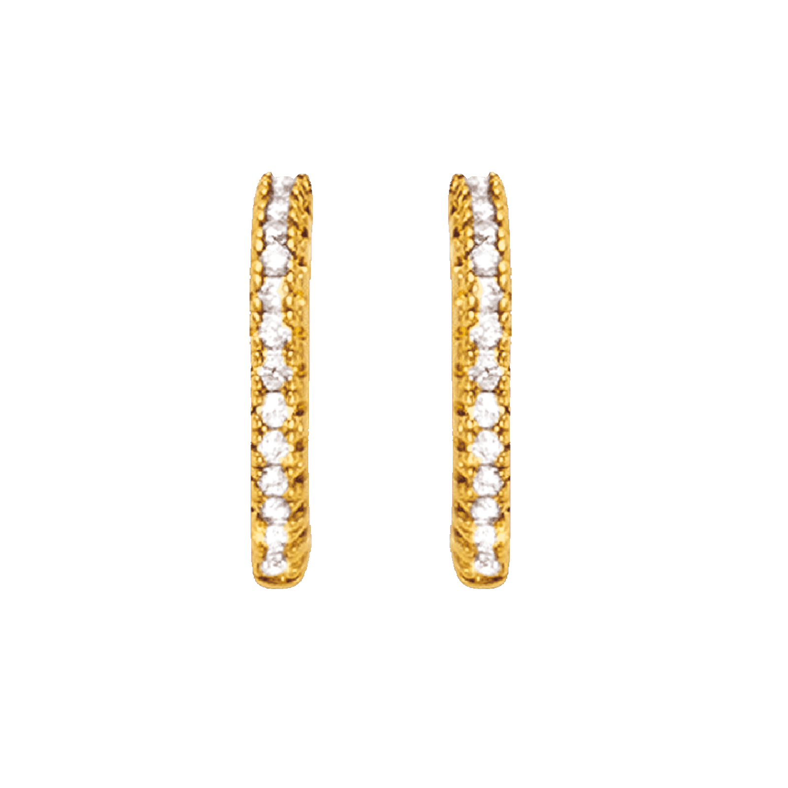 Bague D'oreille Plaqué Or Zirconium