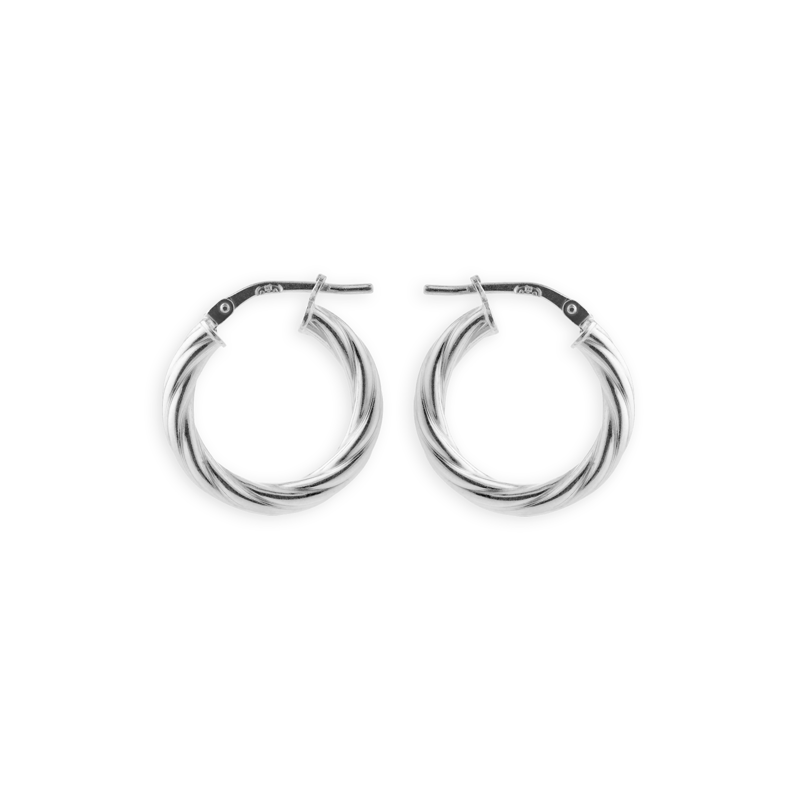 créoles argent 925 légères torsadées 20mm