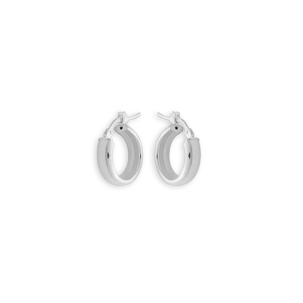 Créoles Argent 925 14mm Tube 4mm