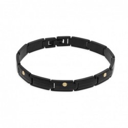 Bracelet Noir 3Vis Or 18Kt...
