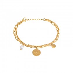 Bracelet Acier Gold Chaîne...