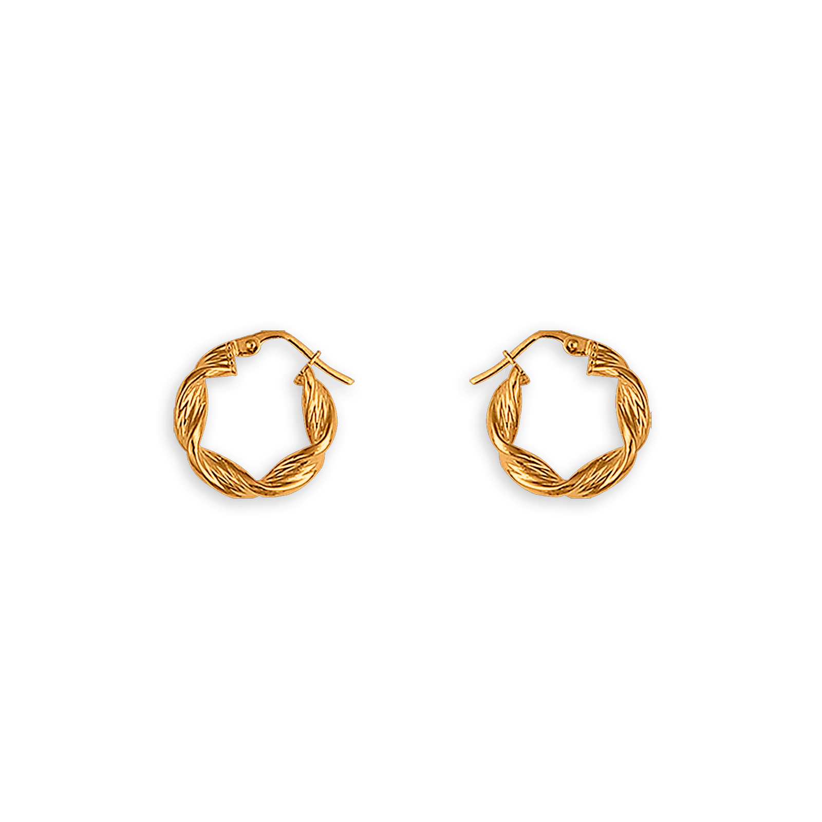 créoles or 9 carats torsadées 16mm