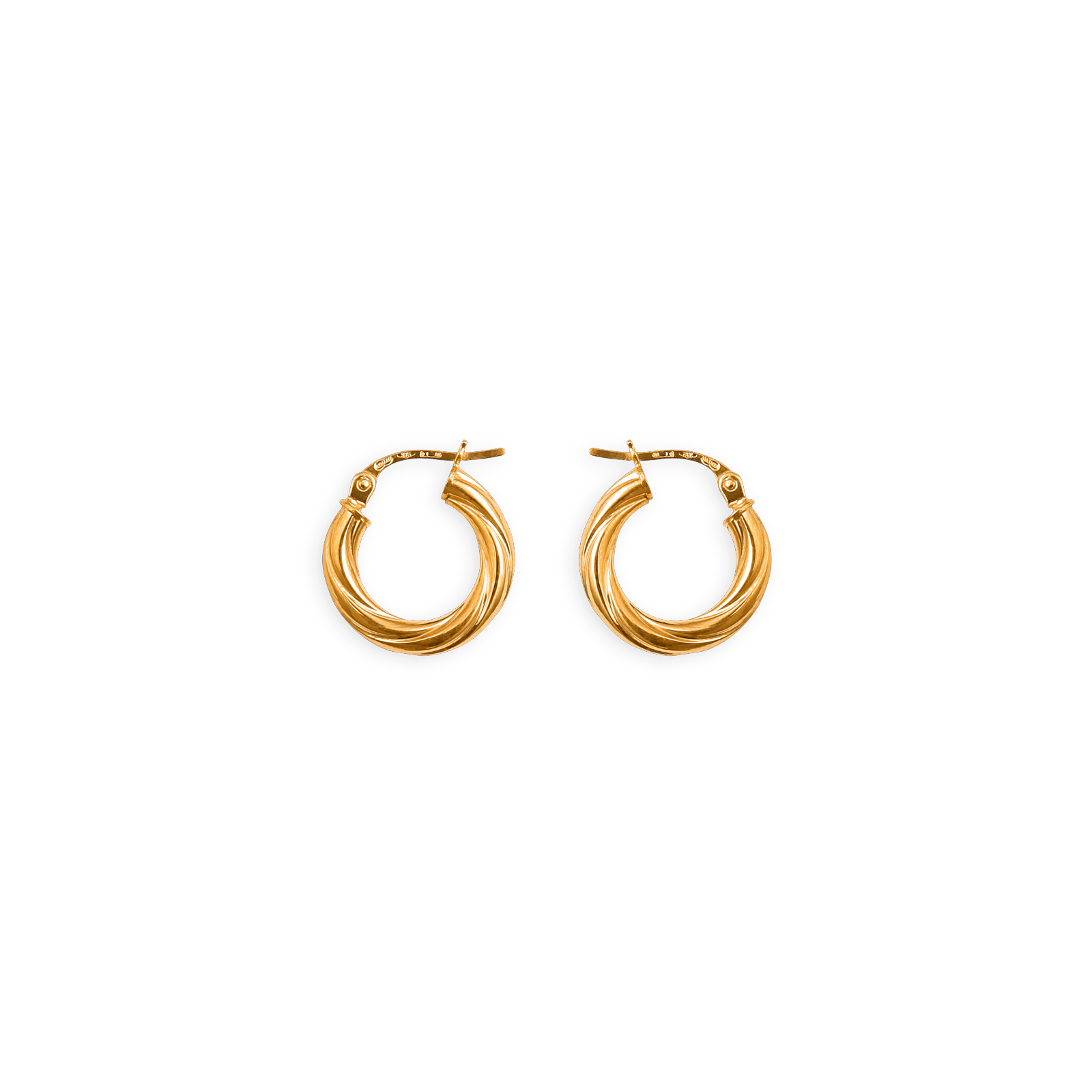 créoles or 9 carats torsadées 15mm