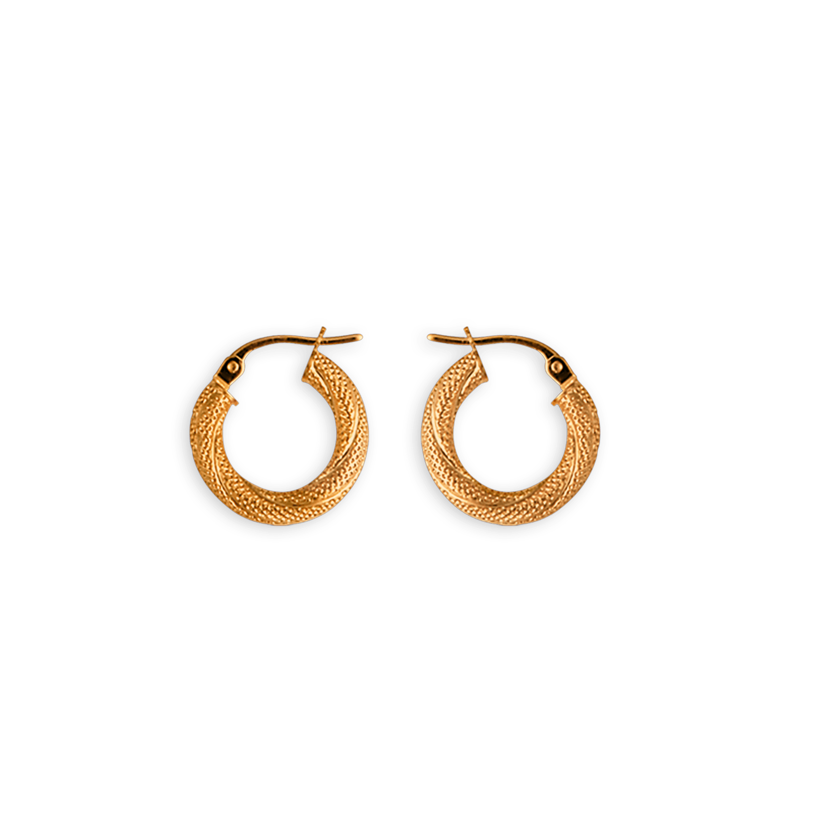 créoles or 9 carats fantaisie 15mm