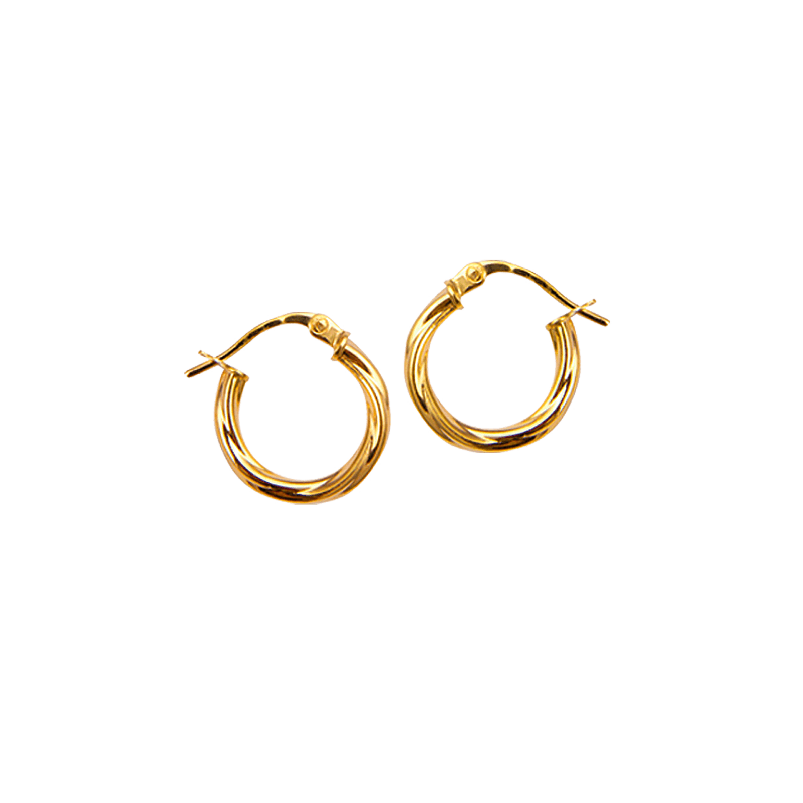 créoles or 9 carats torsadées 14mm