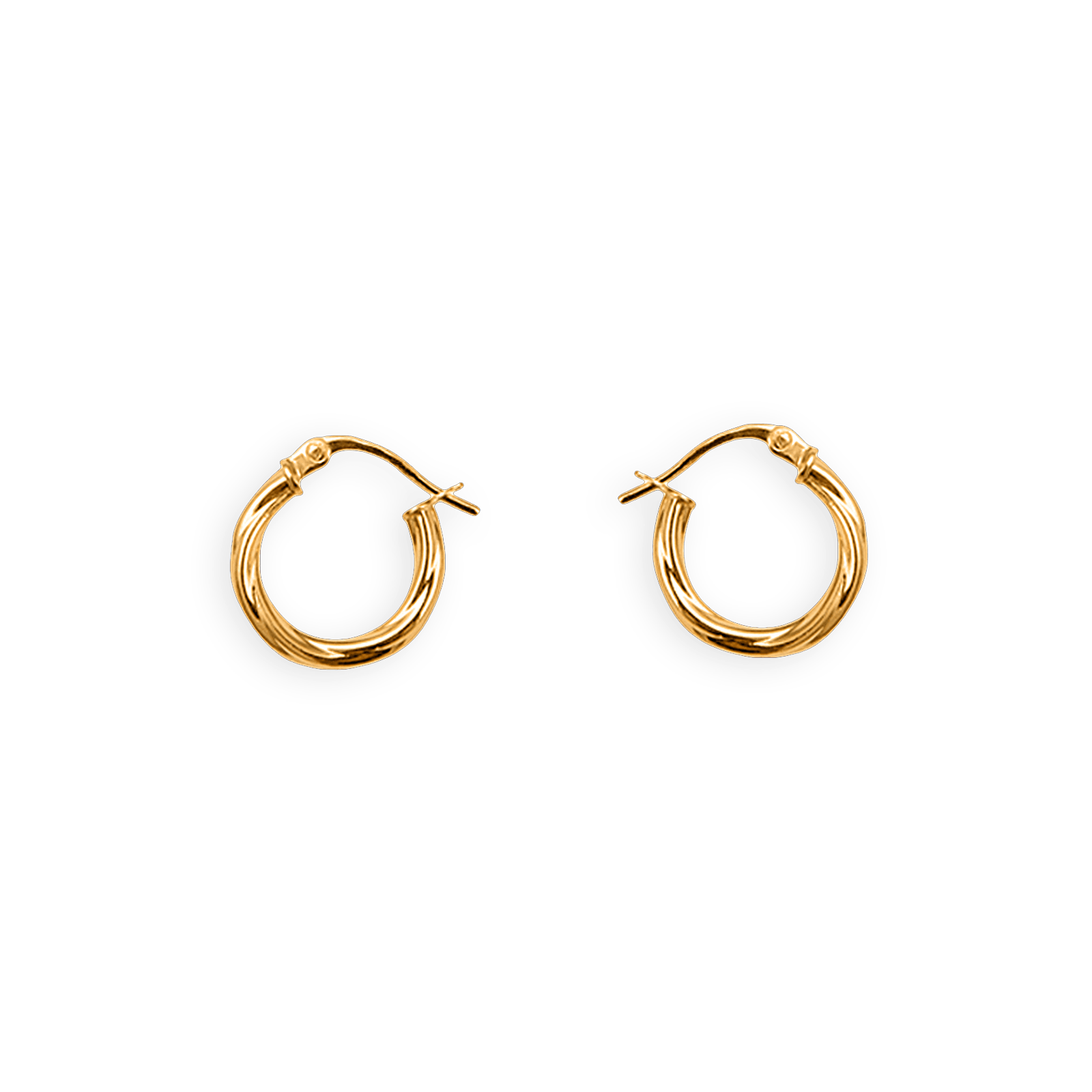 créoles or 9 carats torsadées 14mm