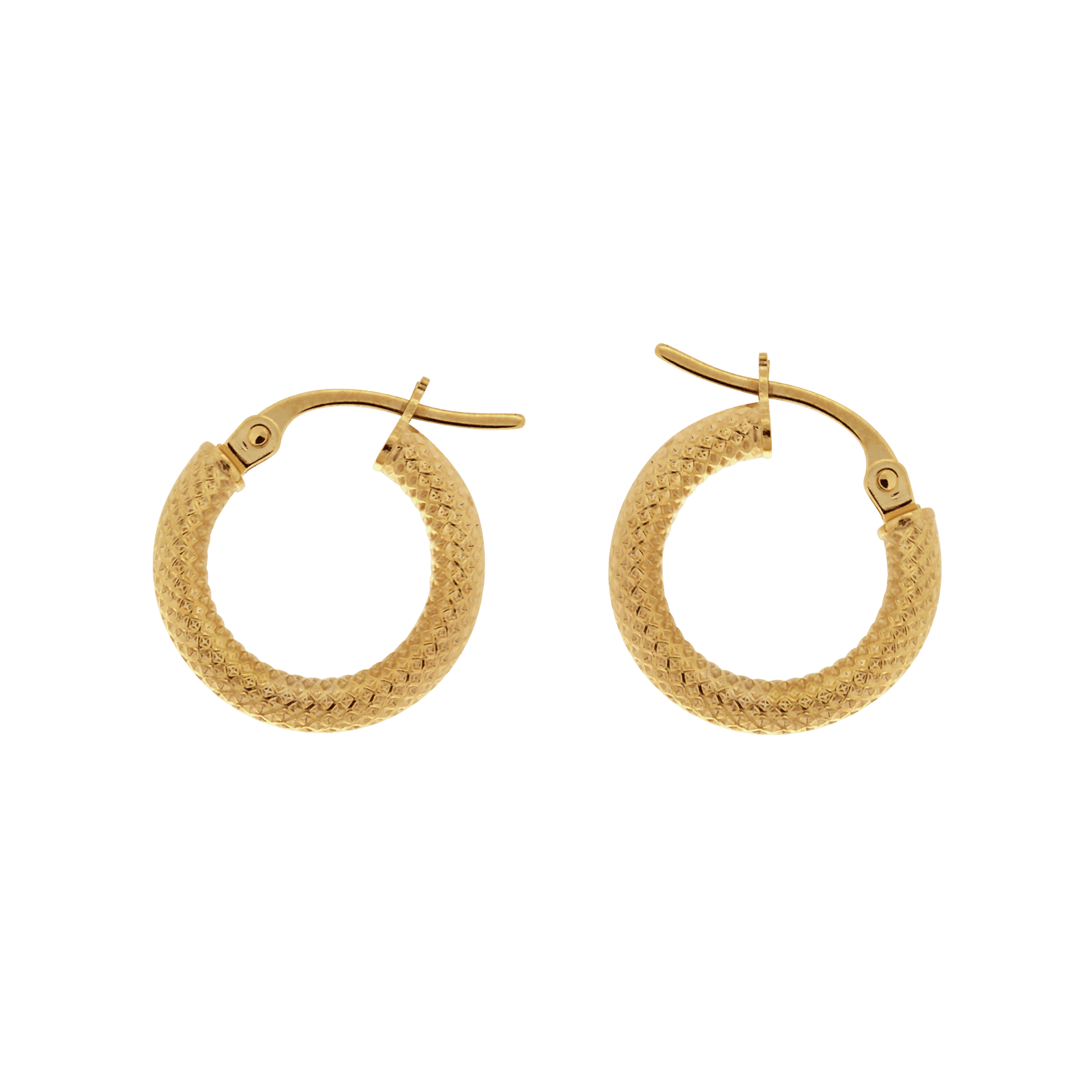 créoles or 9 carats fantaisie 14mm