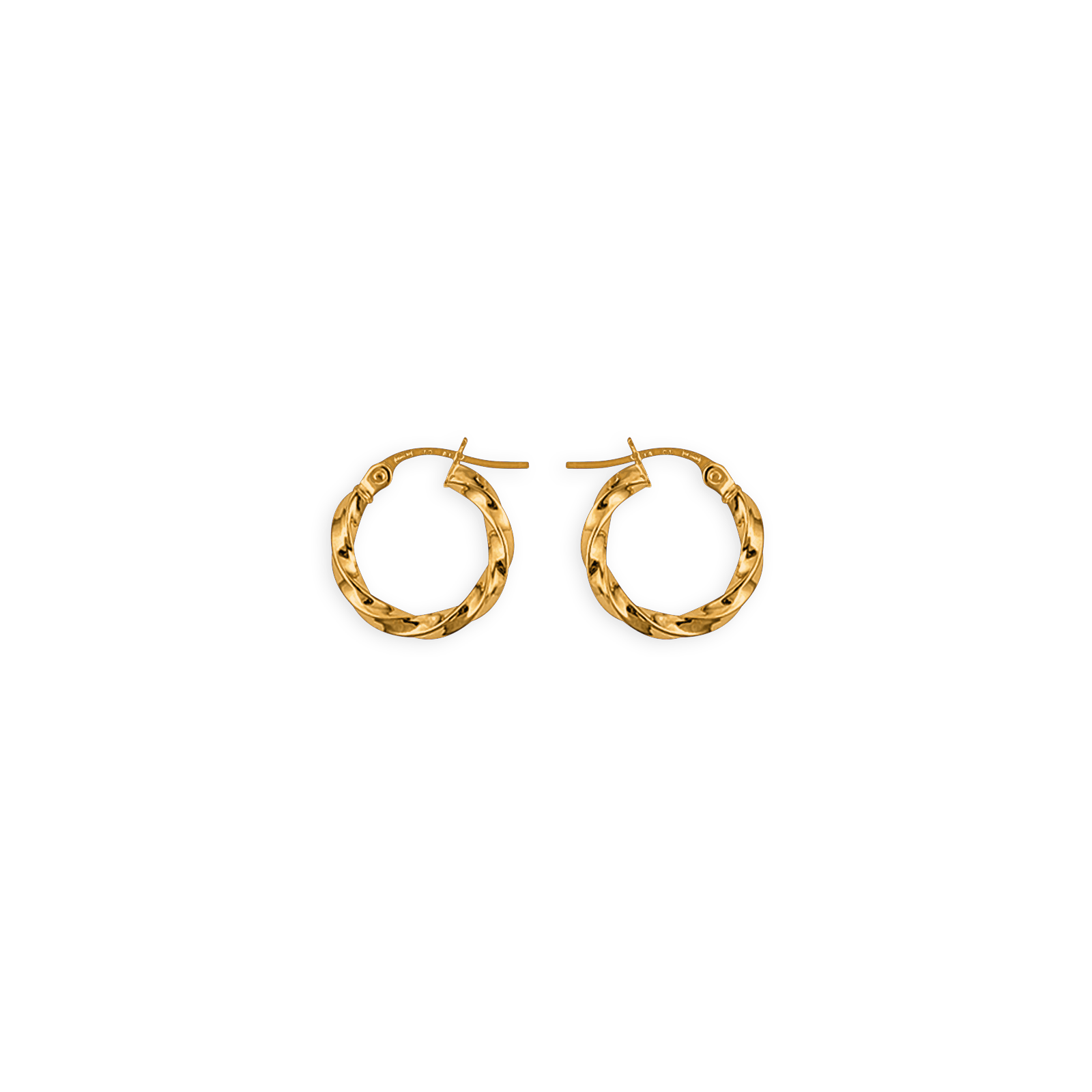 créoles or 9 carats torsadées 14mm