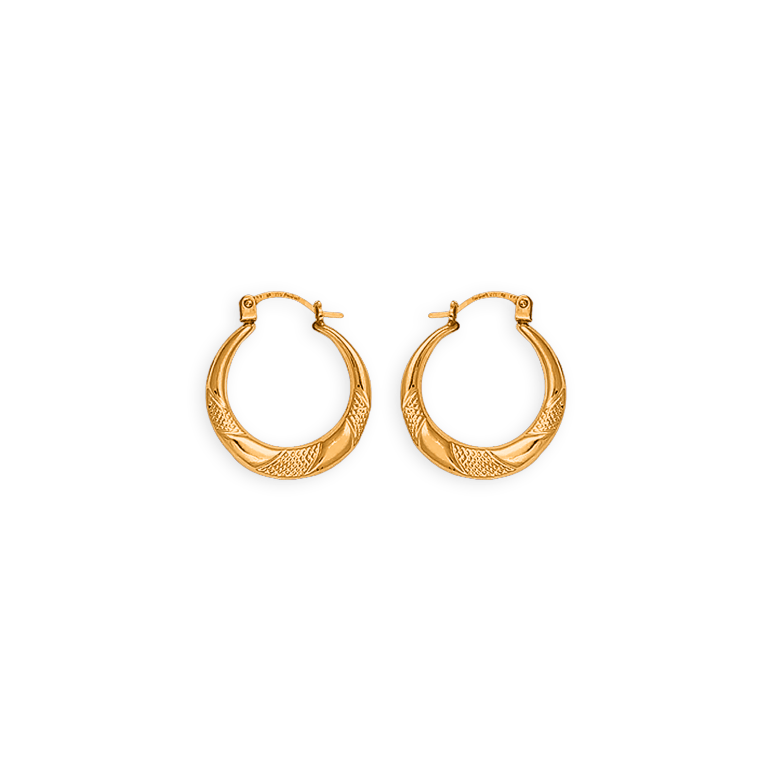 créoles or 9 carats fantaisie 17mm