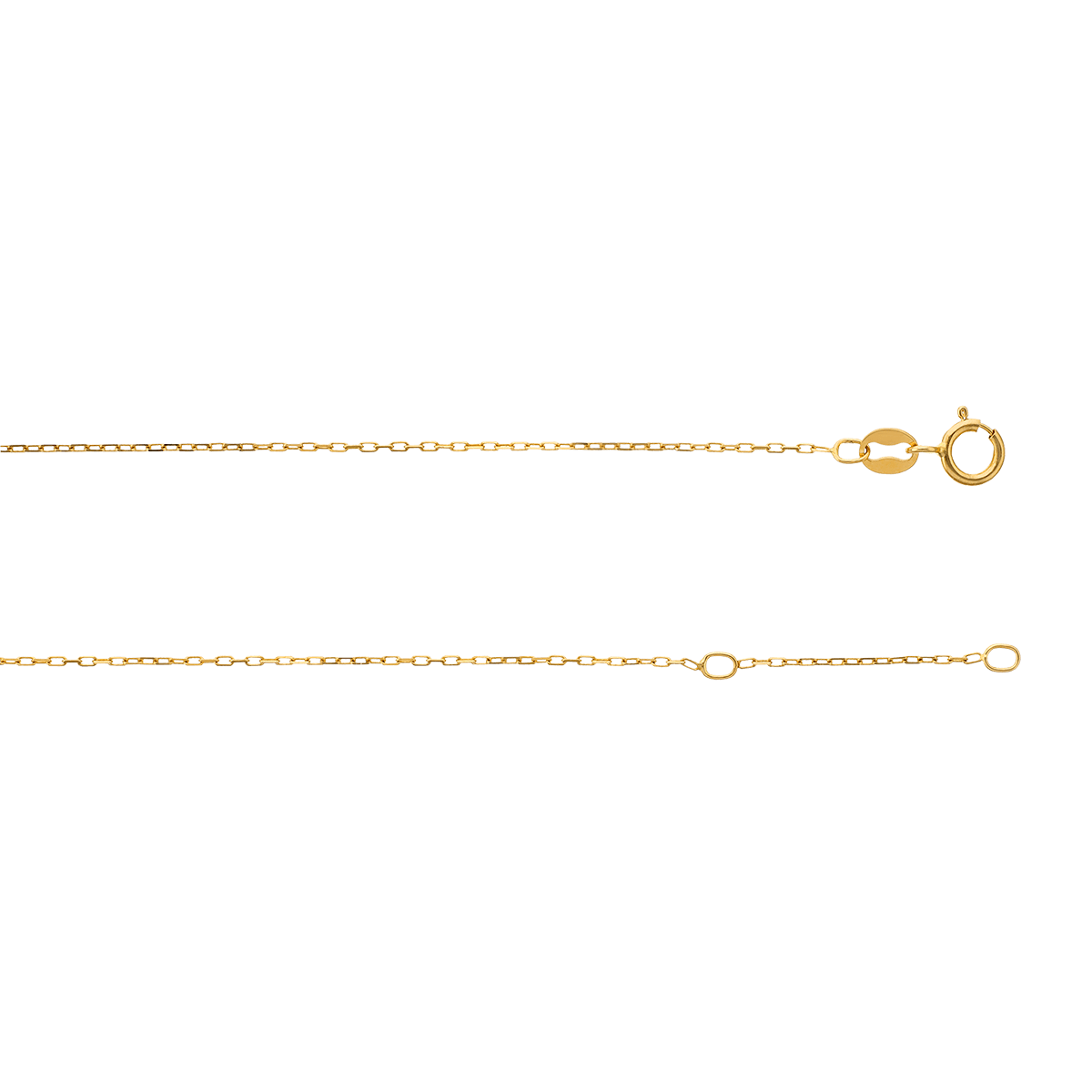collier plaque fine divers centre serti oxyde de zirconium 5mm 40+2cm