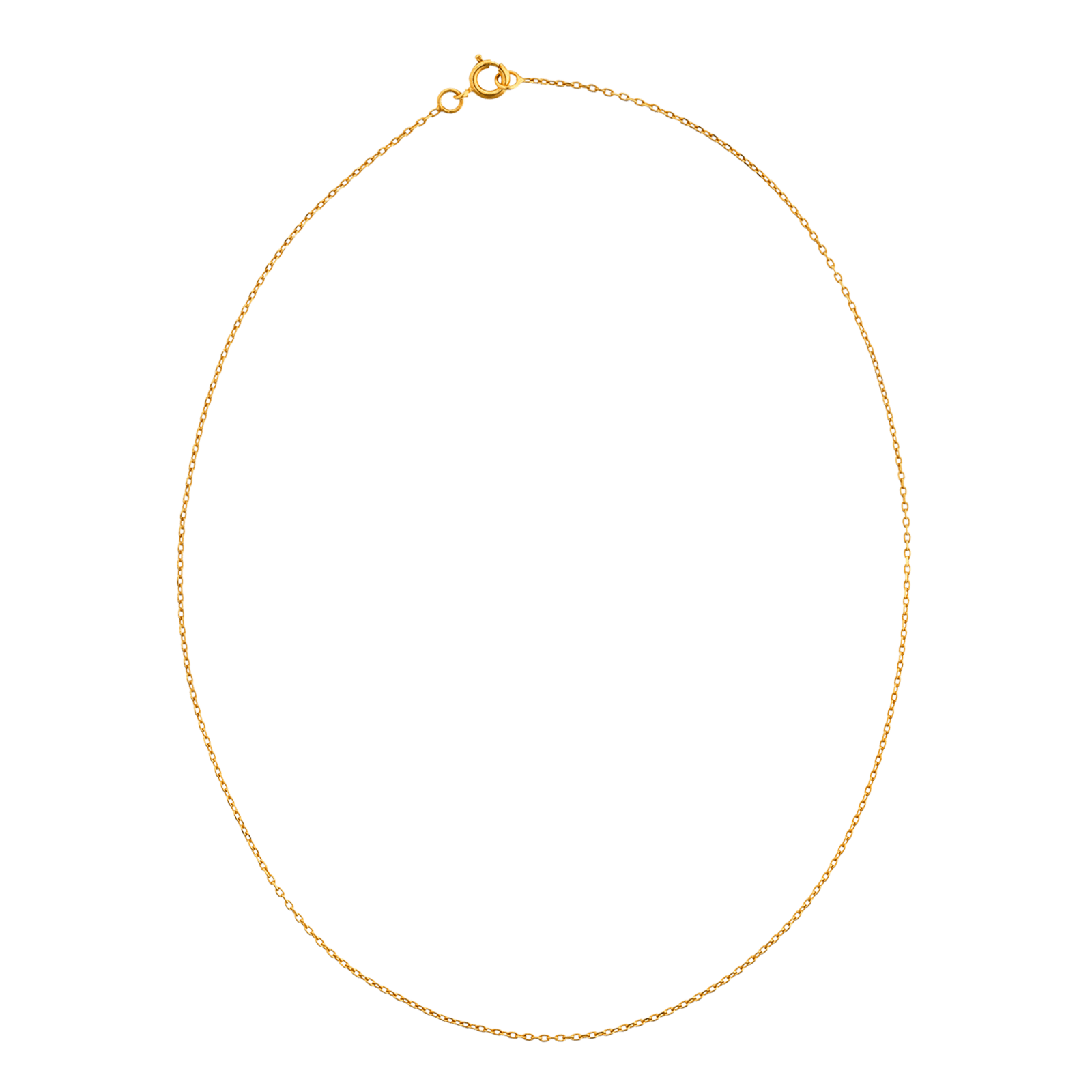 Collier Chaîne Plaqué Or Forçat Diamanté  40cm
