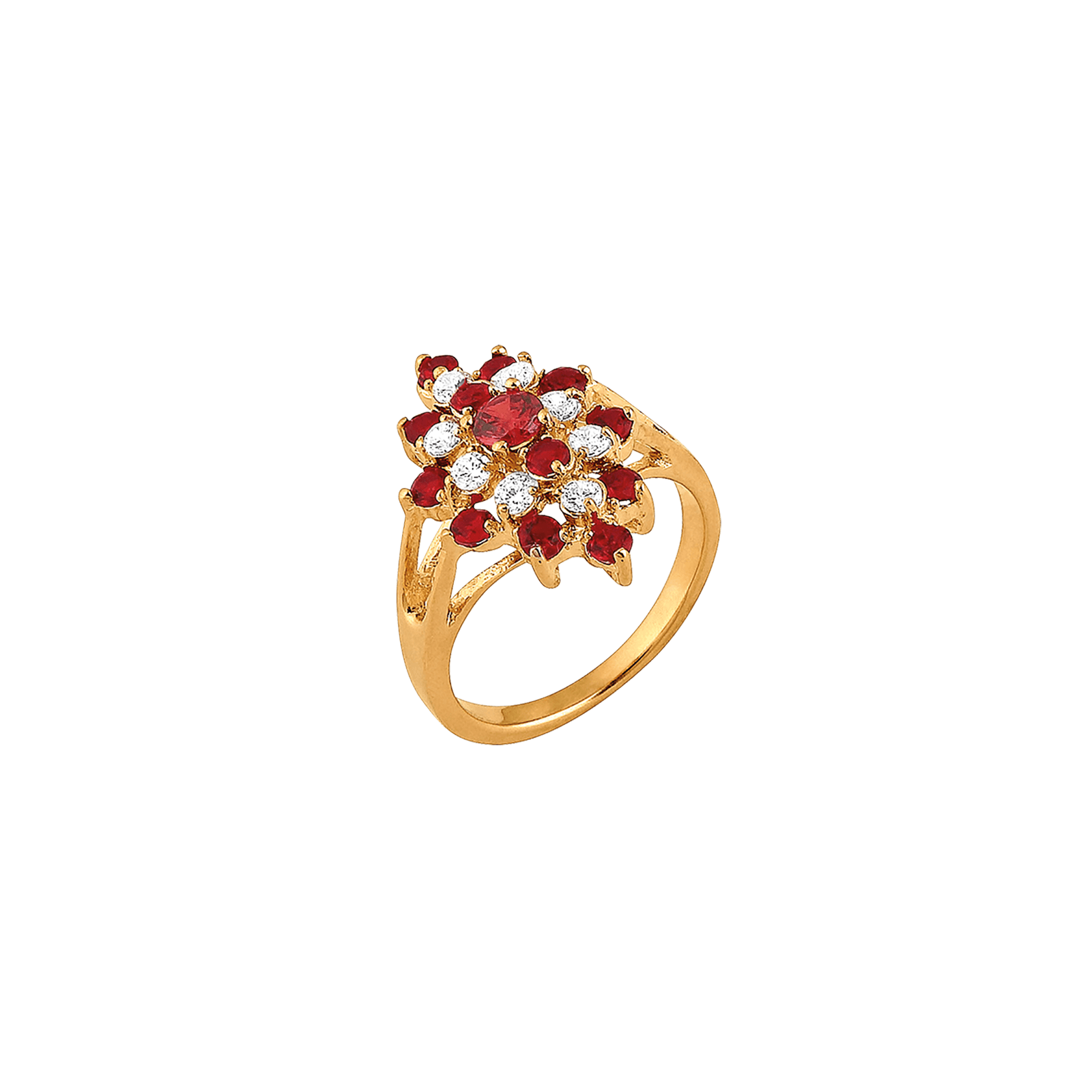 Bague Plaqué Or Zirconium Cristal Grenat