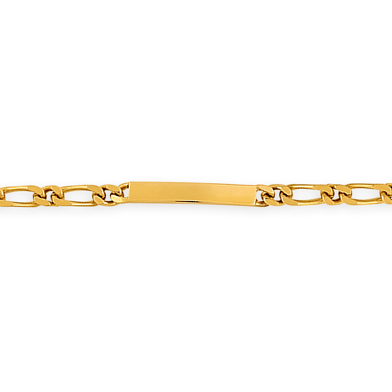 Bracelet Gourmette Identité Plaqué Or Maille Alternée