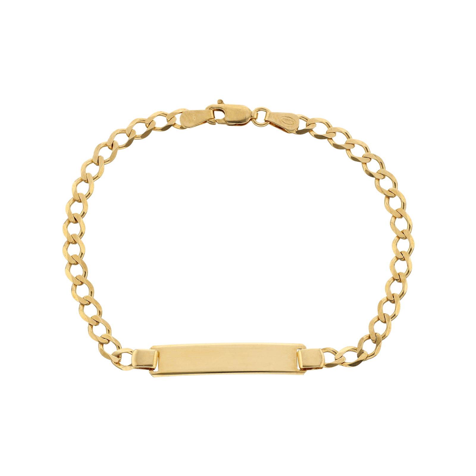 Bracelet Identité gourmette massive 19cm or375