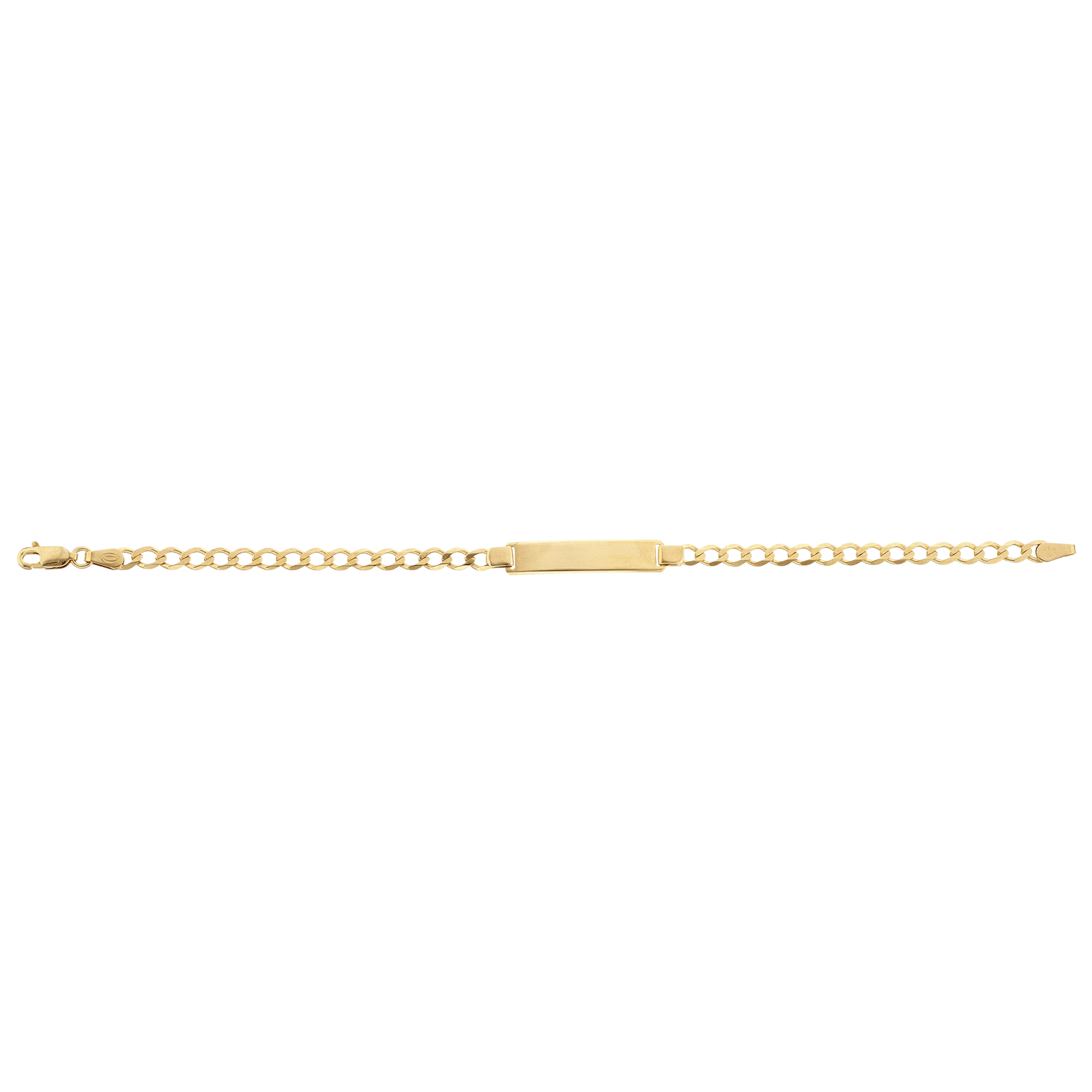 Bracelet Identité gourmette massive 19cm or375