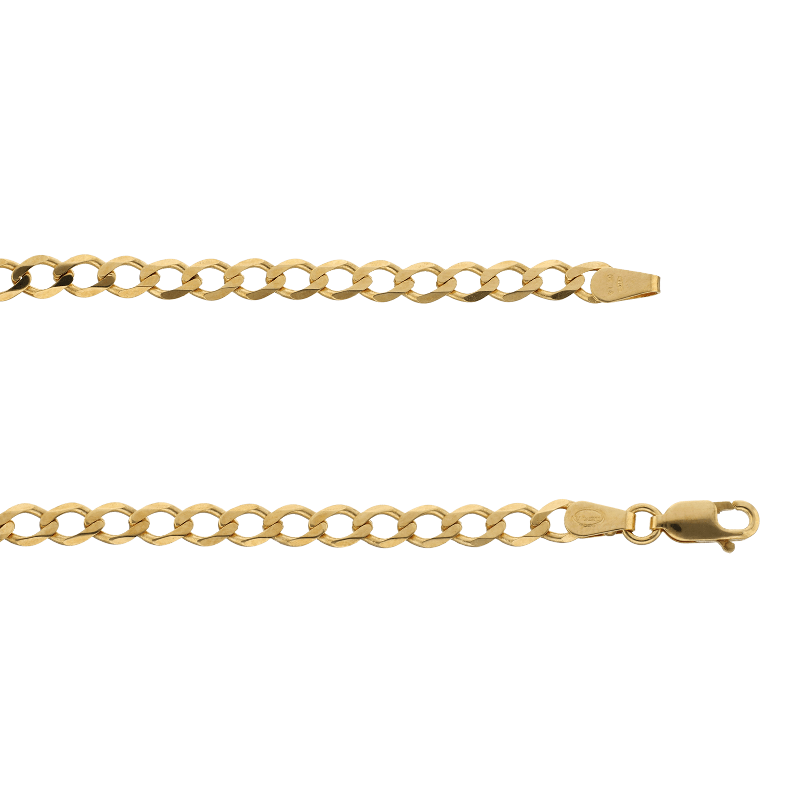 Bracelet Identité gourmette massive 19cm or375