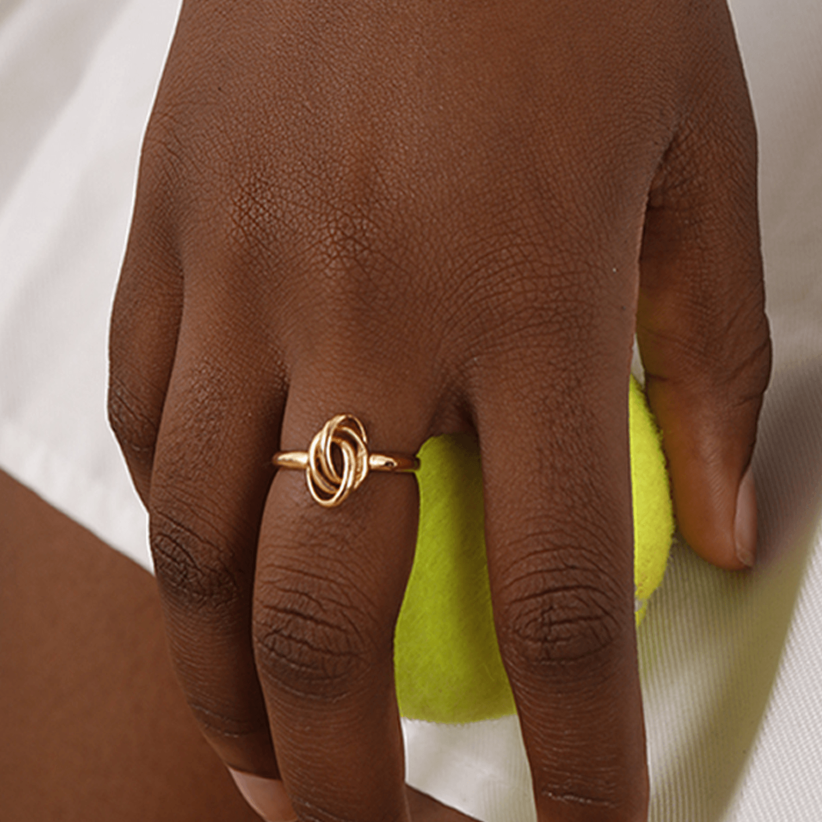Bague Plaqué Or Nœud Forçat Antillais