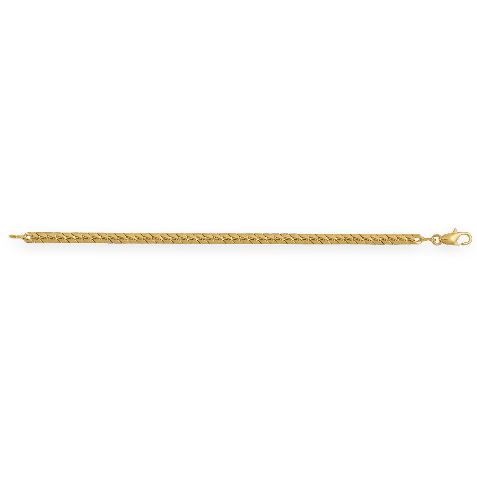 Bracelet Plaqué Or Maille Gourmette Bombée
