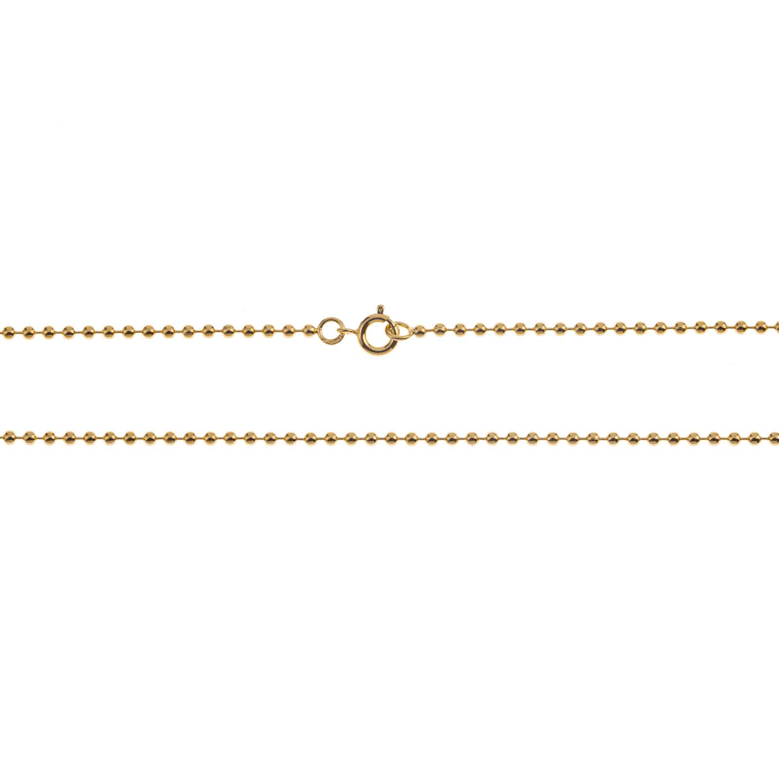 Collier Boules 2mm 45cm Plaqué Or