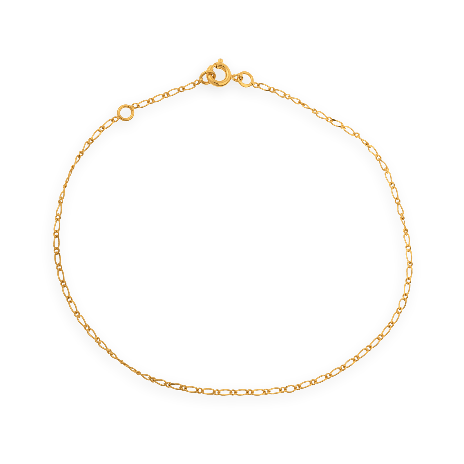 Chaîne Cheville Plaqué Or Maille Alternée